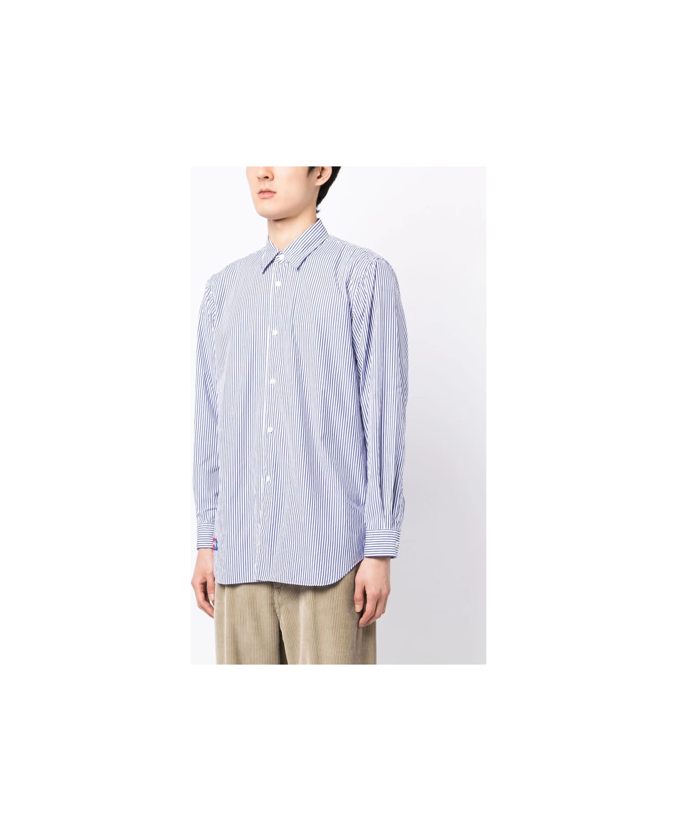 Comme des Garçons Play Shirt - WHITE/BLUE