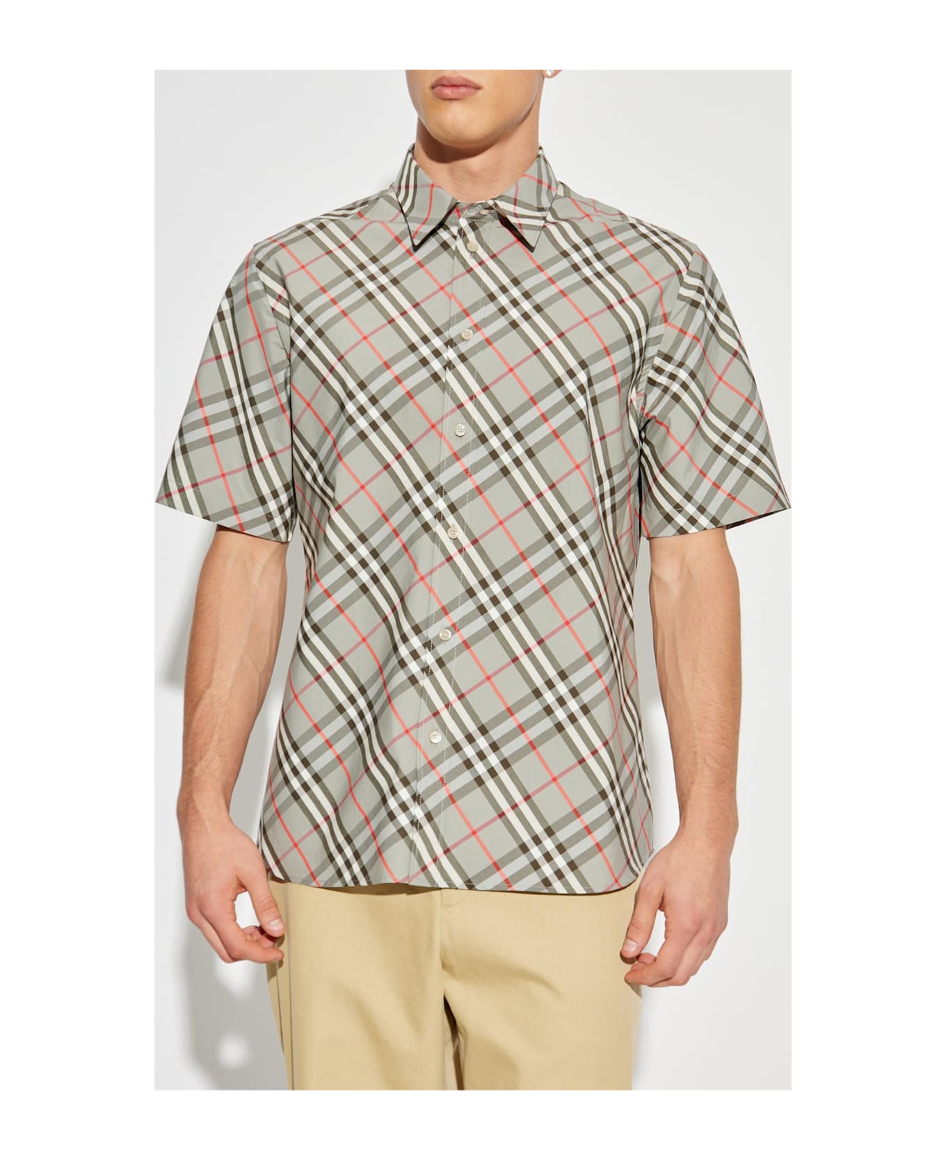 Burberry Plaid Pattern Shirt - GREY