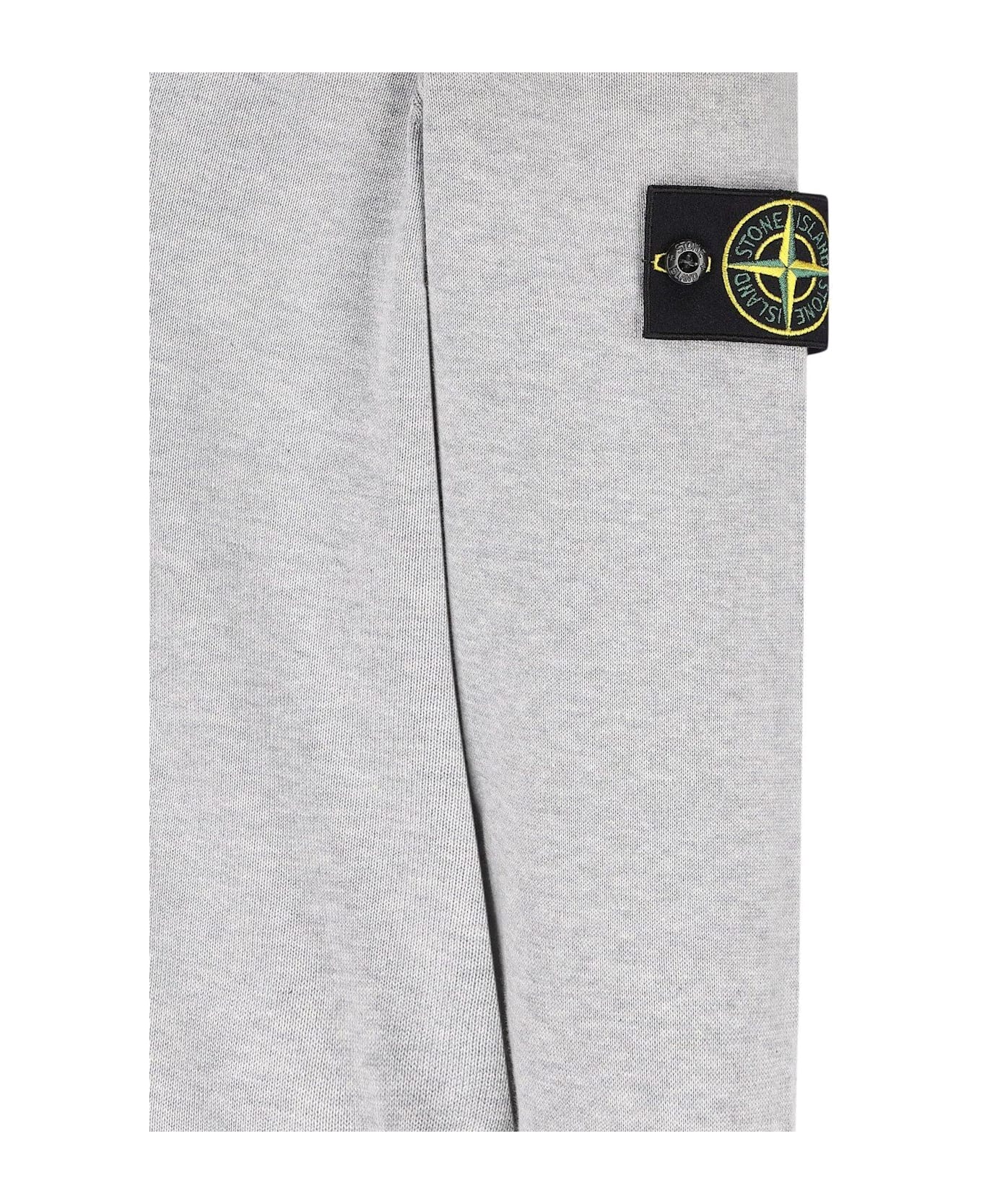 Stone Island Compass Patch Crewneck Jumper - Grey
