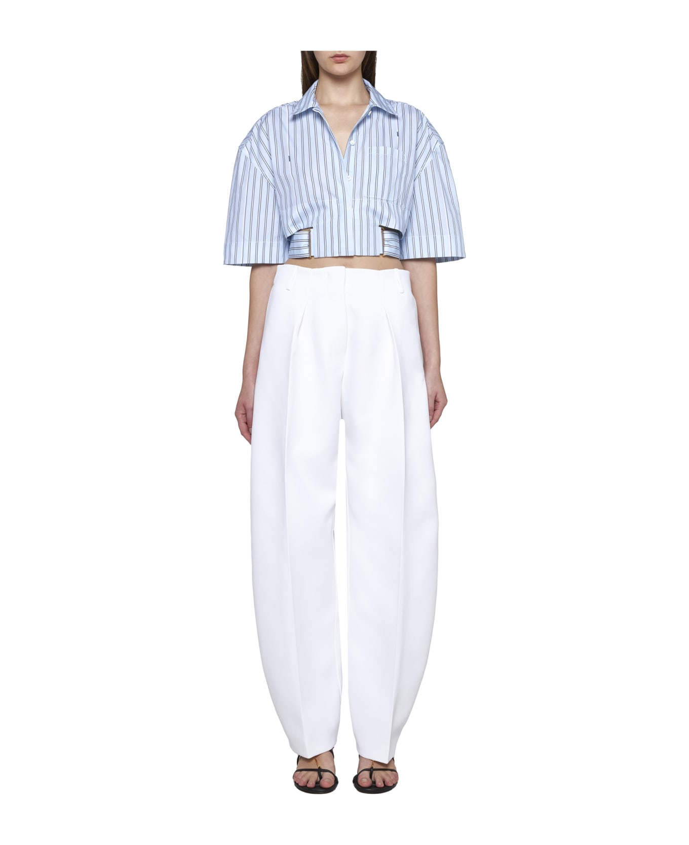 Jacquemus The Oval Trousers - White ボトムス