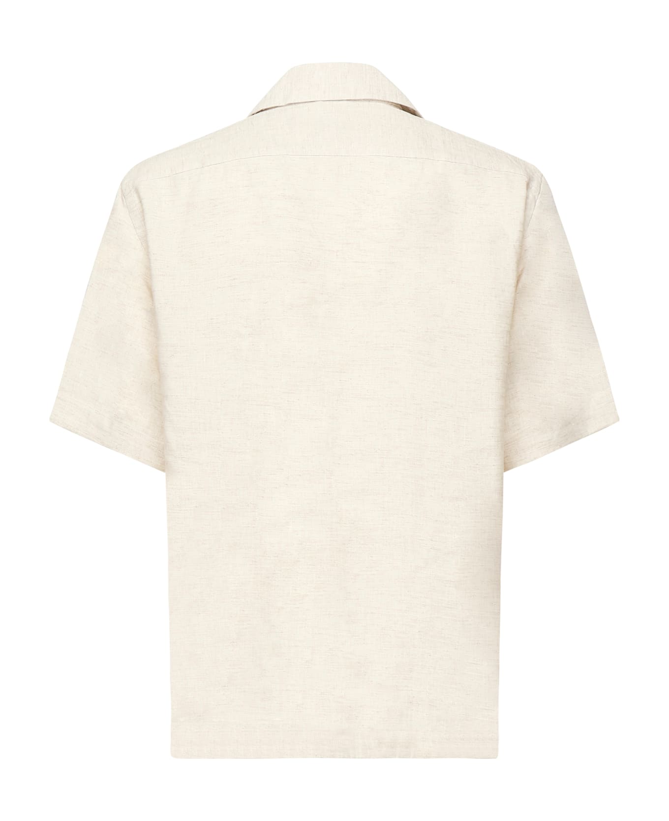 Eleventy Shirt With Wide Collar - SAND