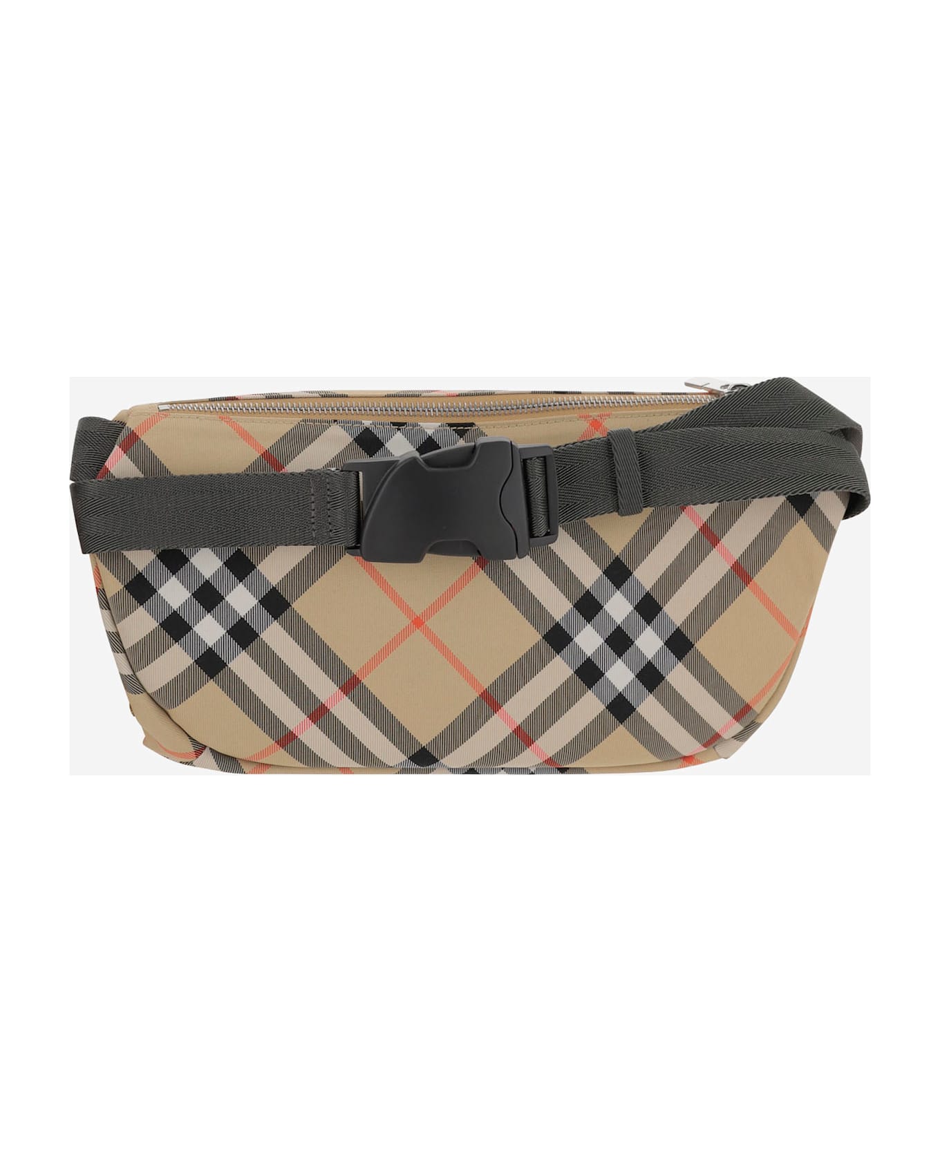 Burberry Pouch With Check Pattern - Red