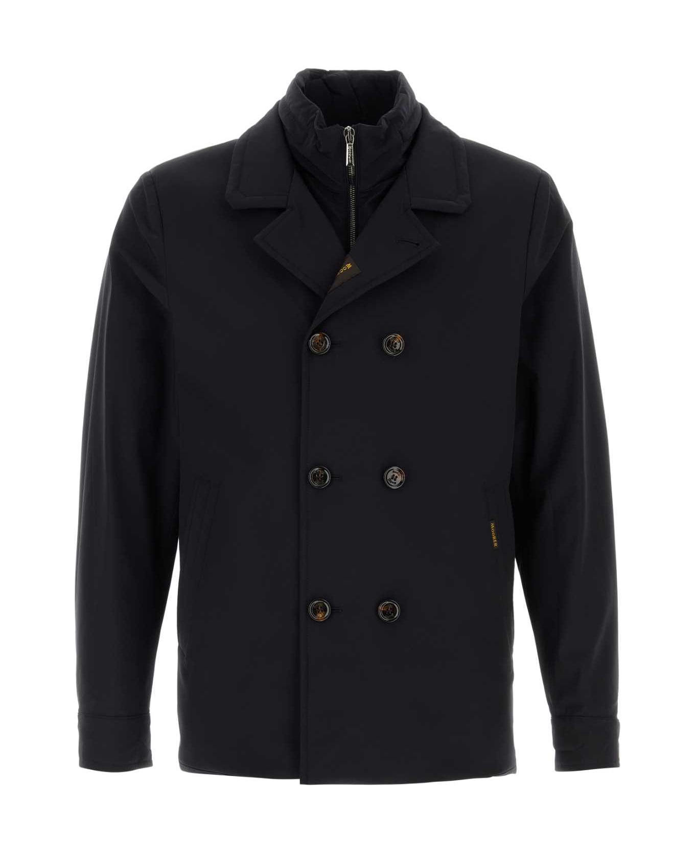 Moorer Dark Blue Nylon Blend Volmer Jacket - DARKBLU