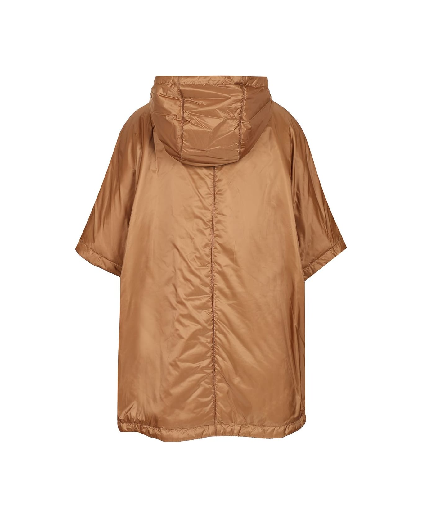 Max Mara The Cube Padded Cape With Hood - Brown