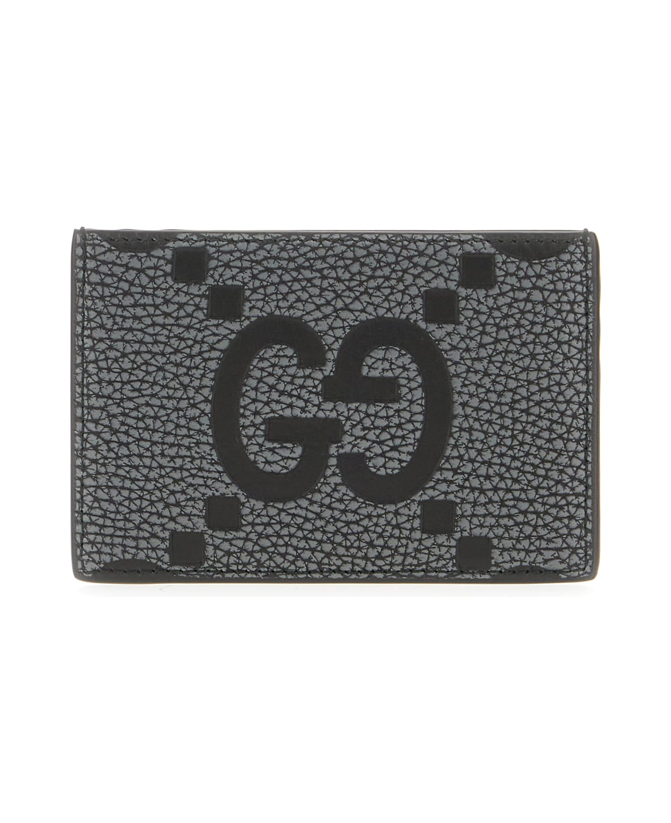 Gucci Black Leather Card Holder - Grigio