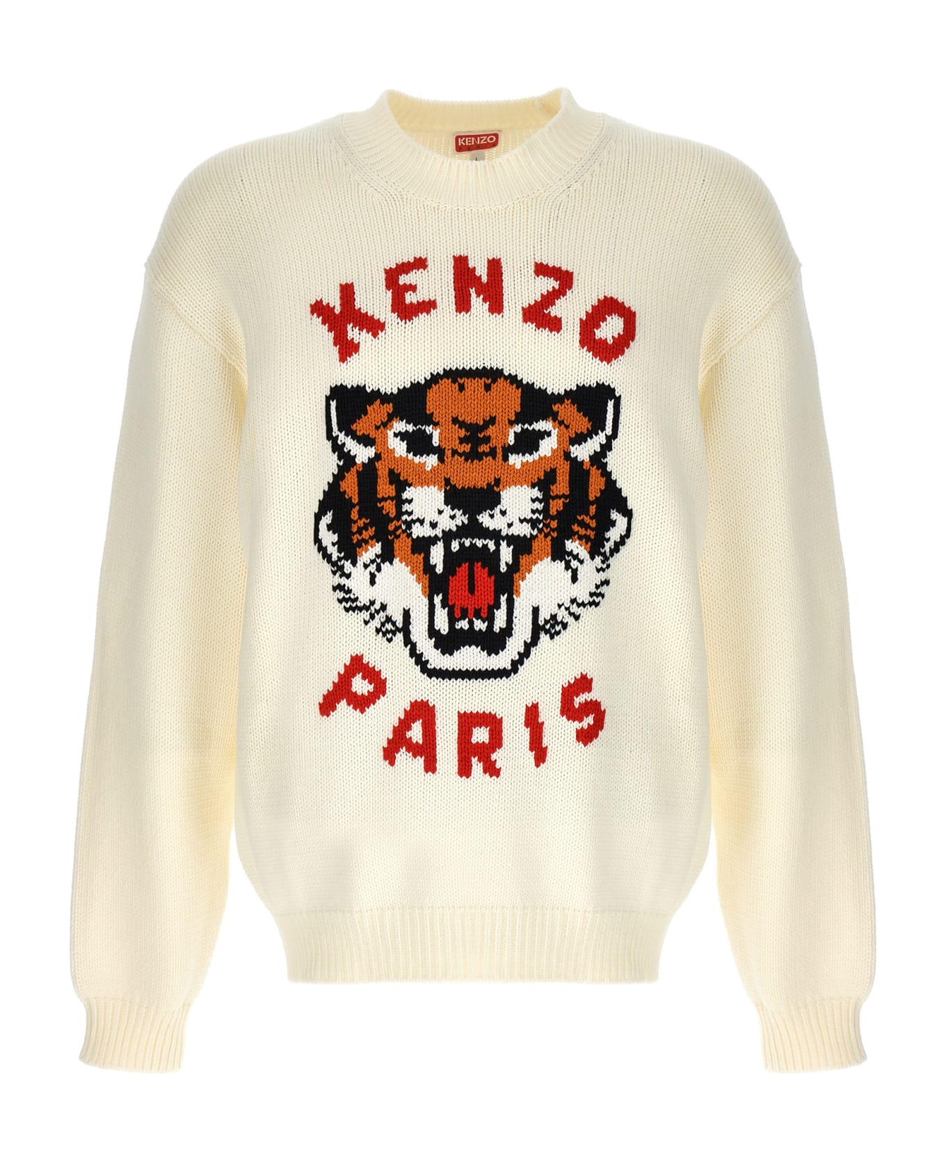 Kenzo 'lucky Tiger' Sweater - White