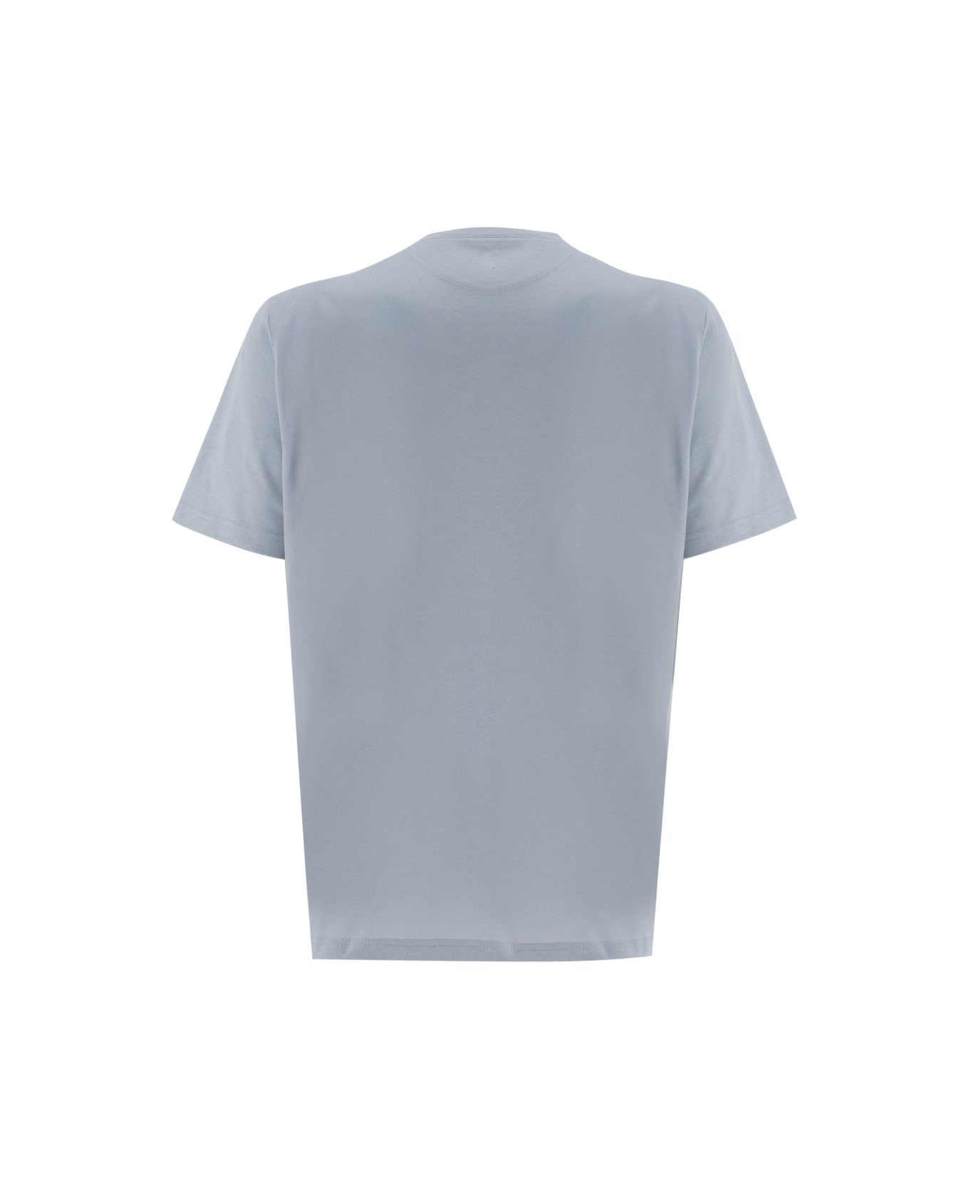 Eleventy T-shirt - DENIM AND WHITE