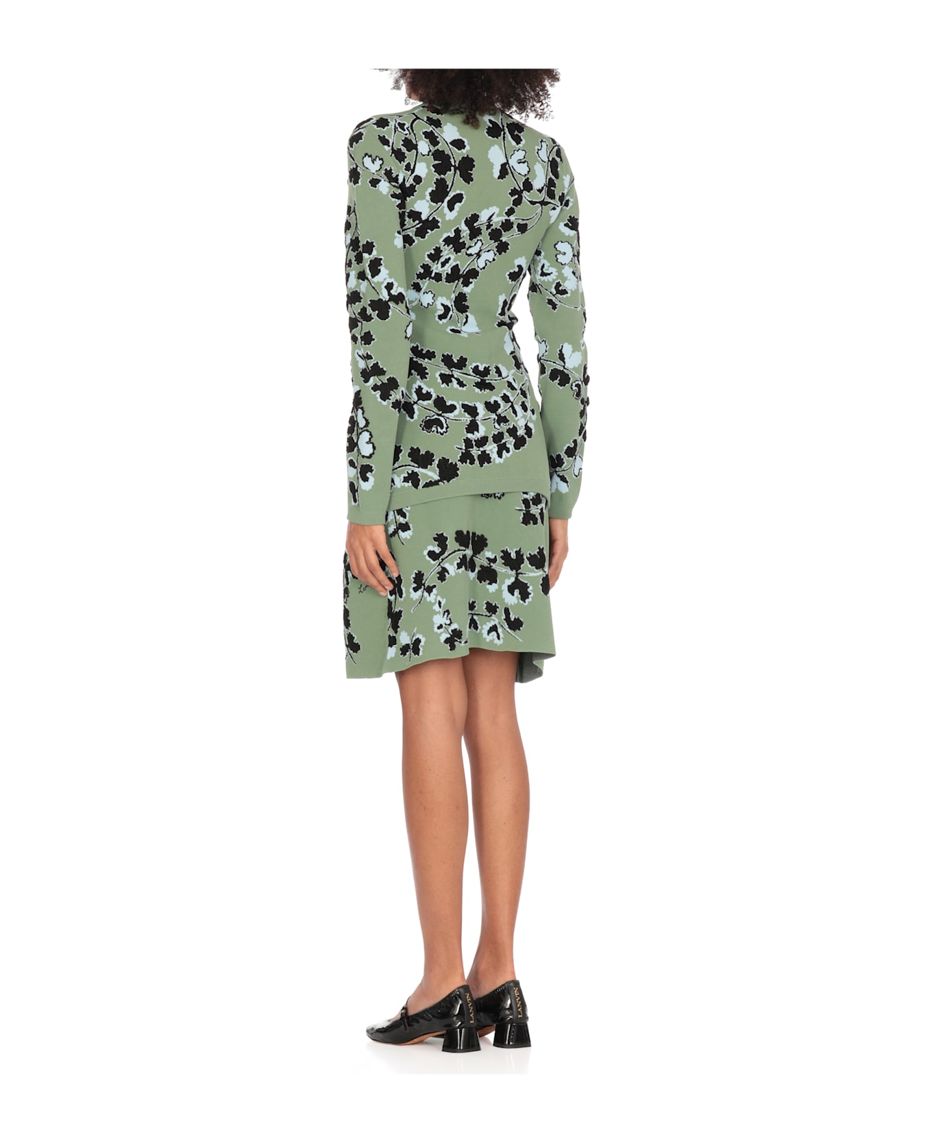 Lanvin Cardigan With Floral Pattern - Green