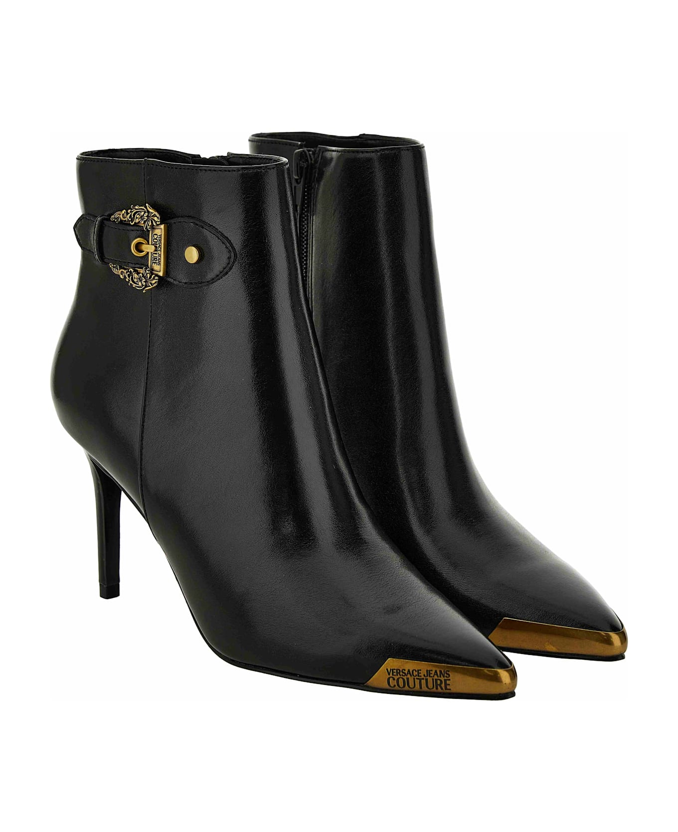 Versace Jeans Couture Ankle Boots With Heels - Black
