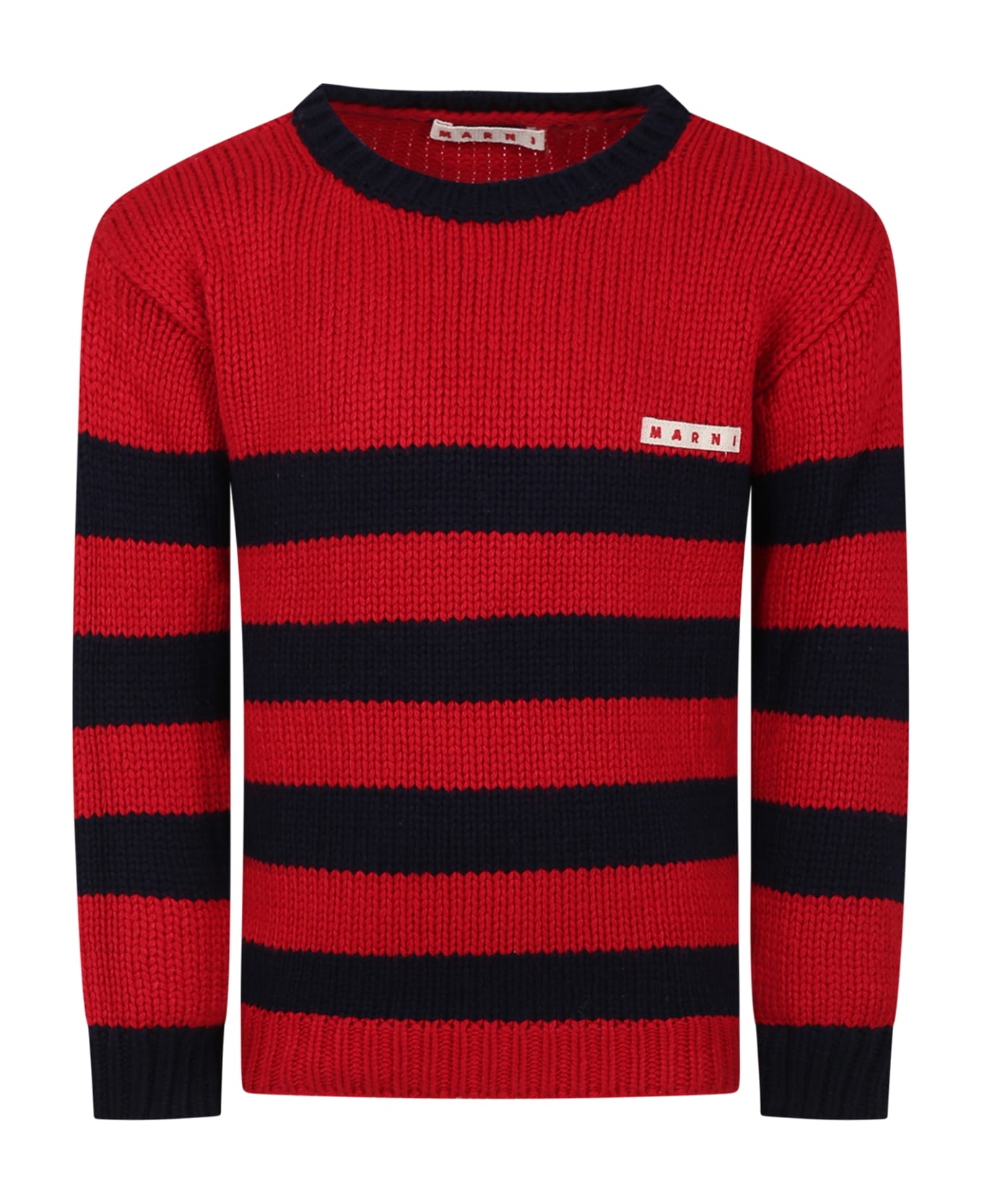 Marni Multicolor Sweater For Kids With Logo - Multicolor ニットウェア＆スウェットシャツ