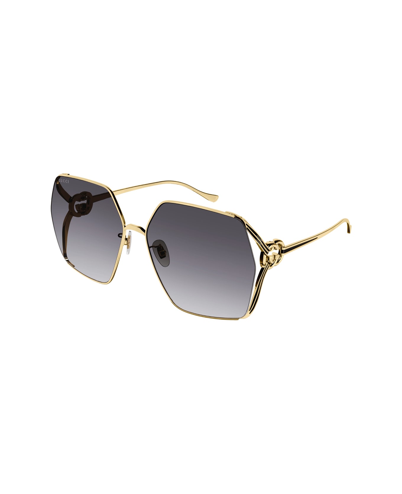 Gucci Eyewear Gg1322sa 001 Sunglasses Sunglasses - 001 GOLD GOLD GREY