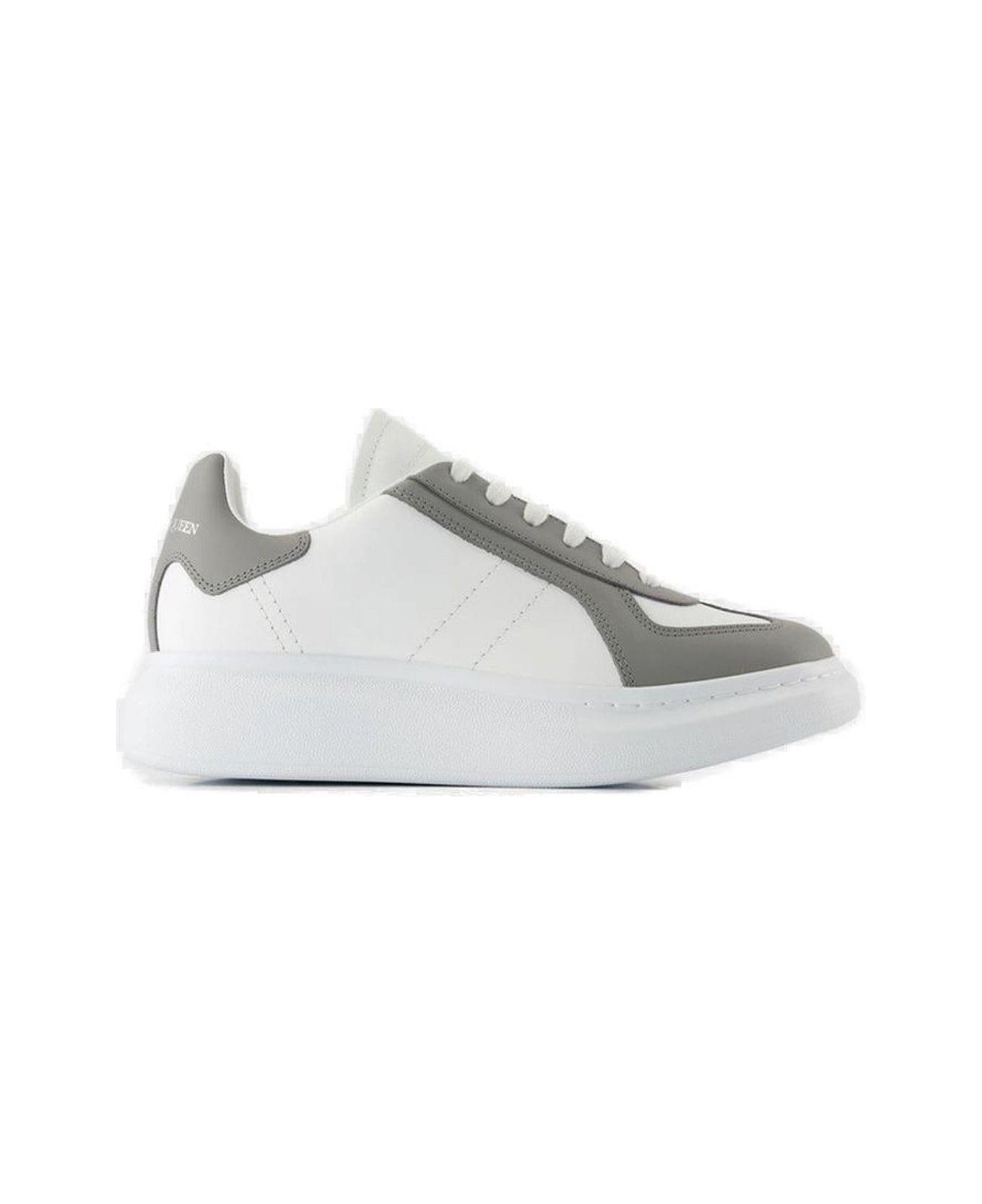 Alexander McQueen Oversized Lace-up Sneakers - WHITE/C GREY/C GREY