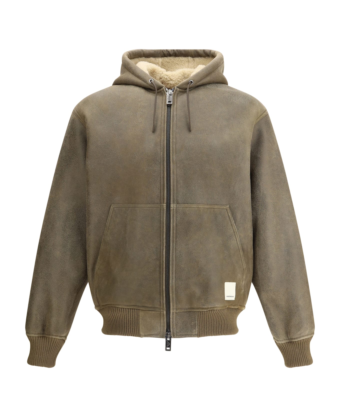 Emporio Armani Leather Bomber Jacket