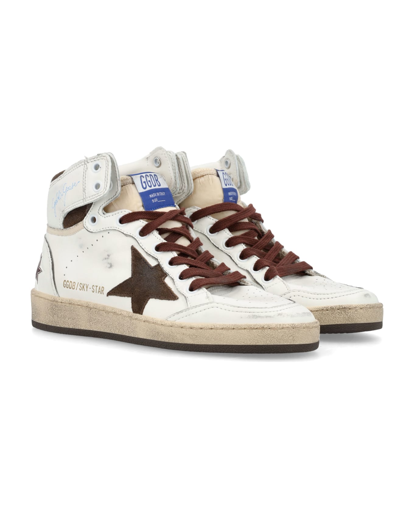 Golden Goose Sky Star Sneakers Woman - WH/BEIGE/CHOC/BRW