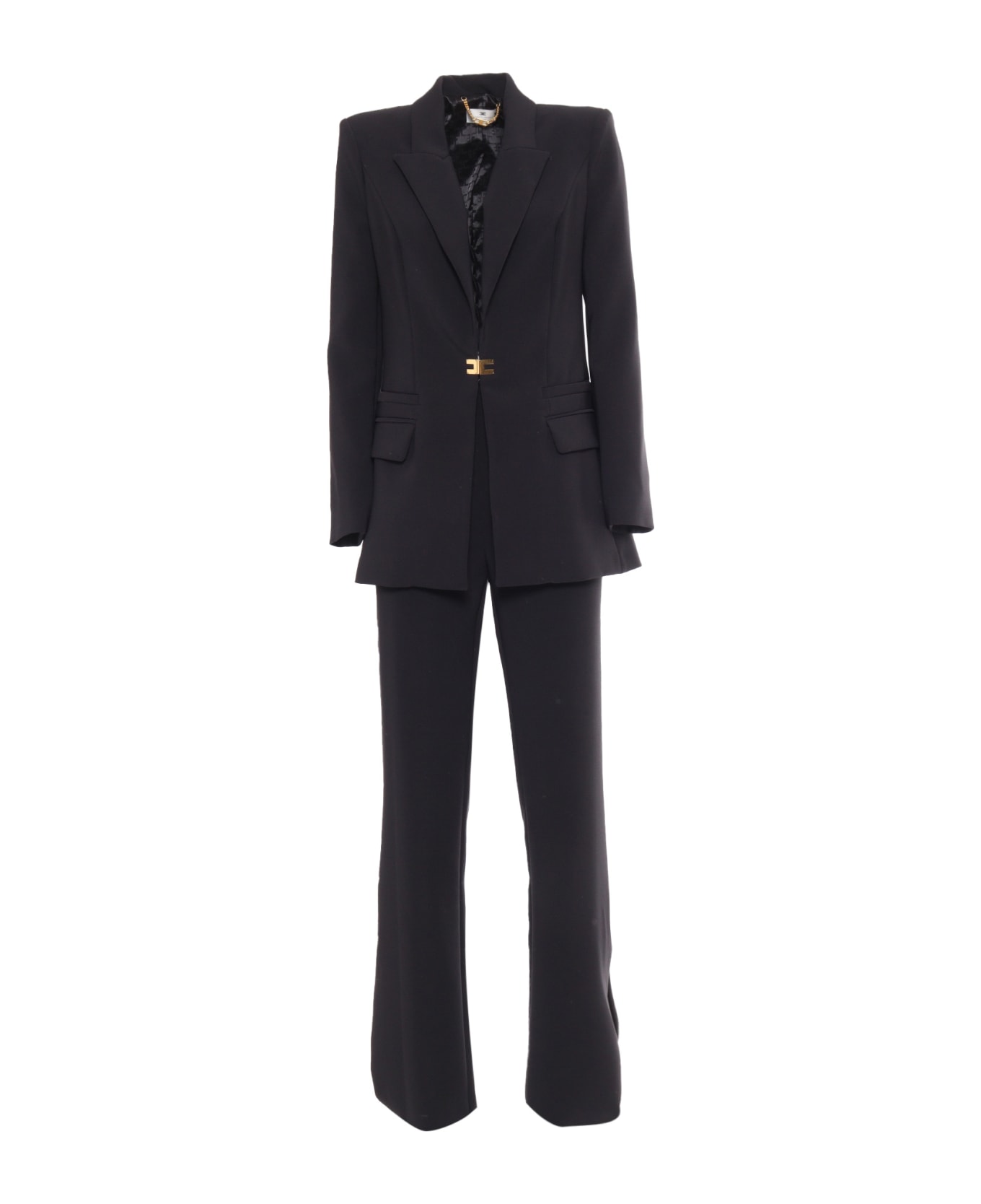 Elisabetta Franchi Jacket+trousers - BLACK