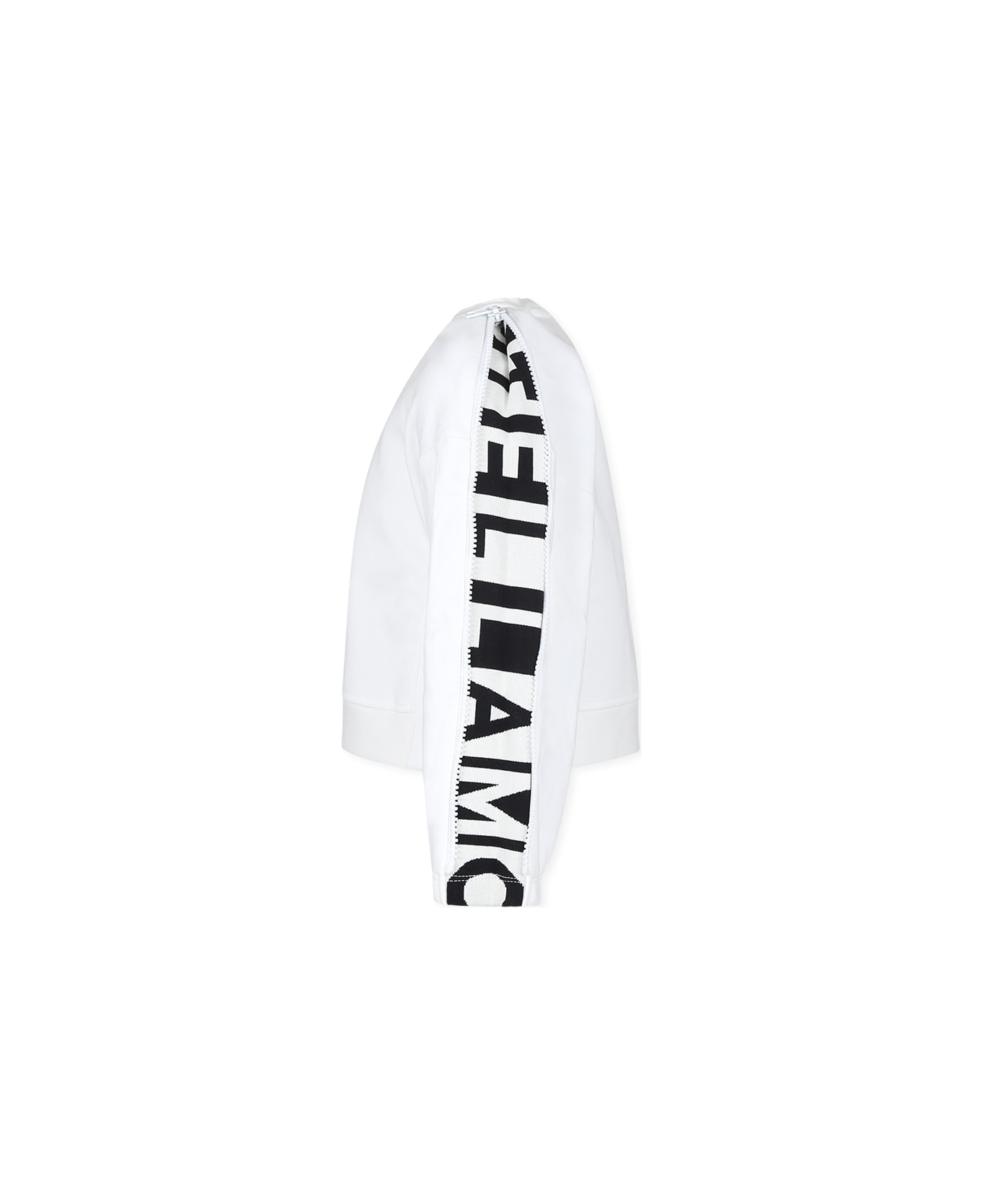 Stella McCartney Kids White Sweatshirt For Girl With Logo - White ニットウェア＆スウェットシャツ