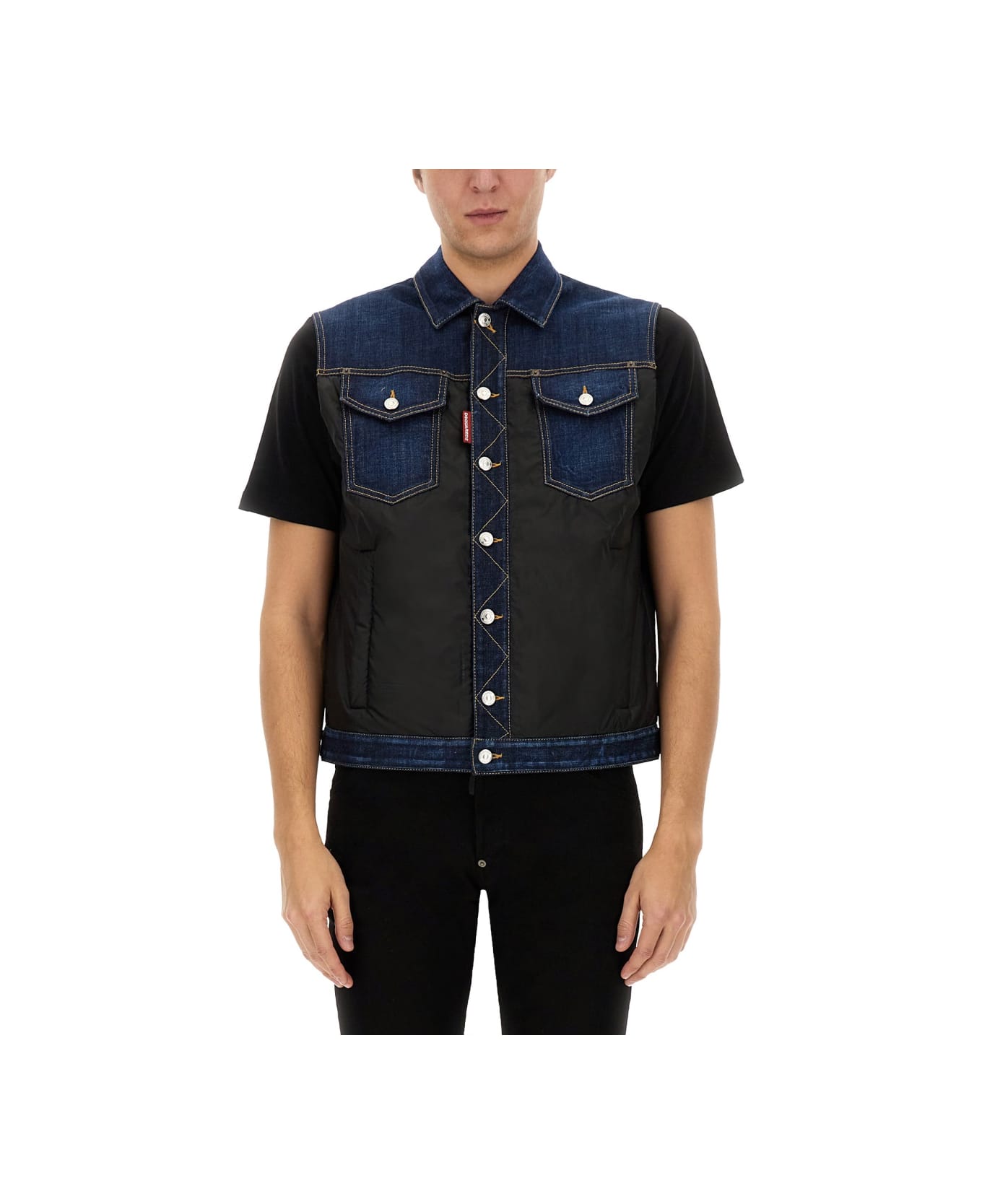 Dsquared2 Denim Puffer Vest - DENIM