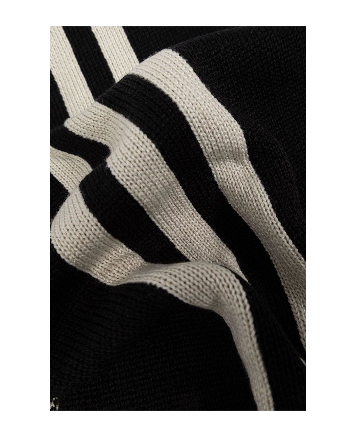 Y-3 Striped Scarf - Black