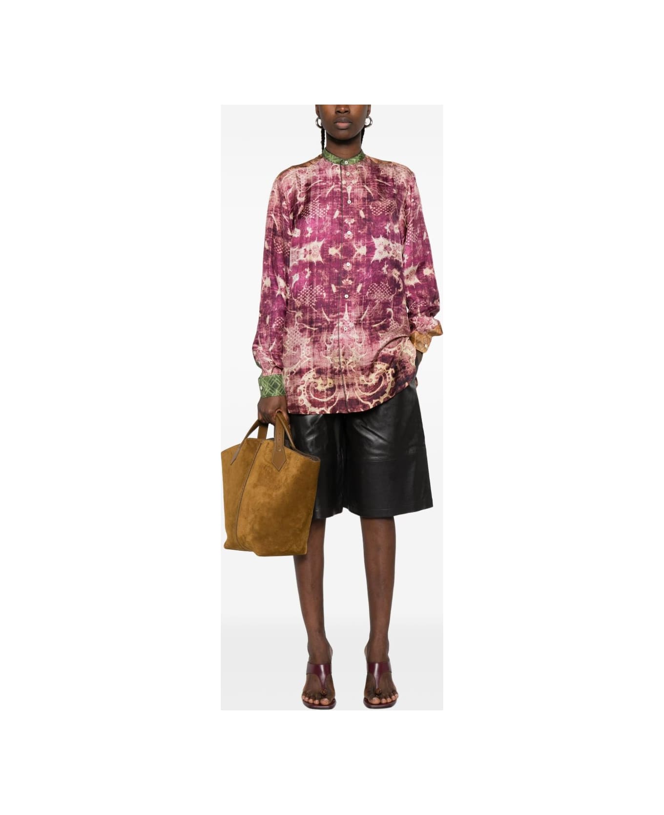 Pierre-Louis Mascia Printed Silk Shirt - Purple