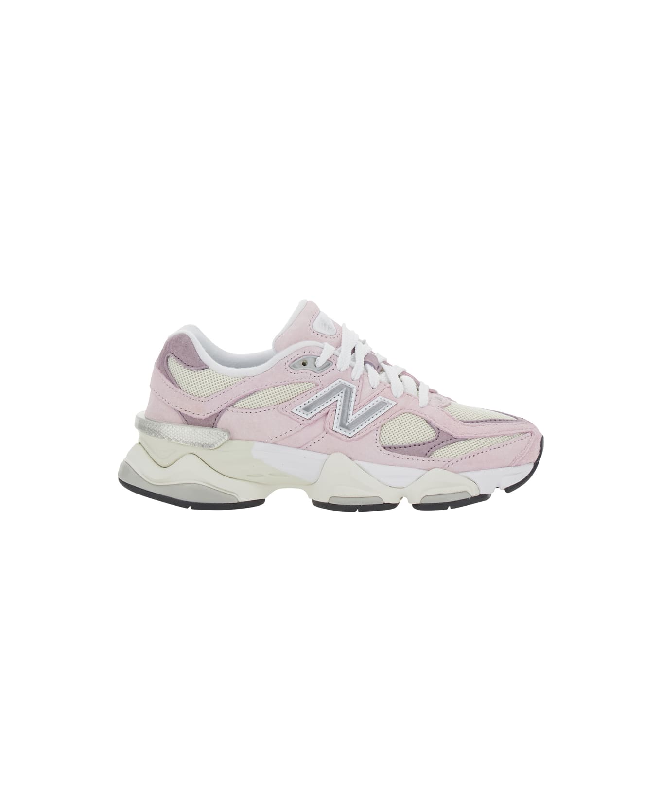 New Balance 
9060
 Pink Sneaker With Side Logo And Chunky Sole In Suede Unisex - Pink