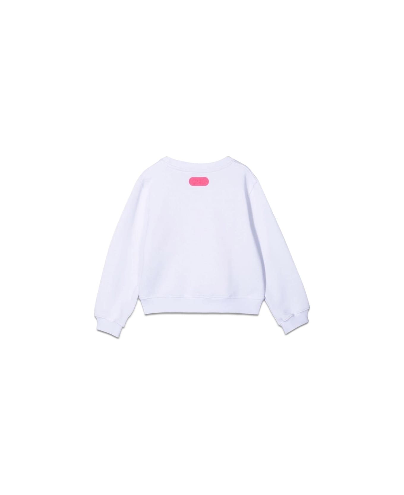 GCDS Sweatshirt Cropped Girl - WHITE