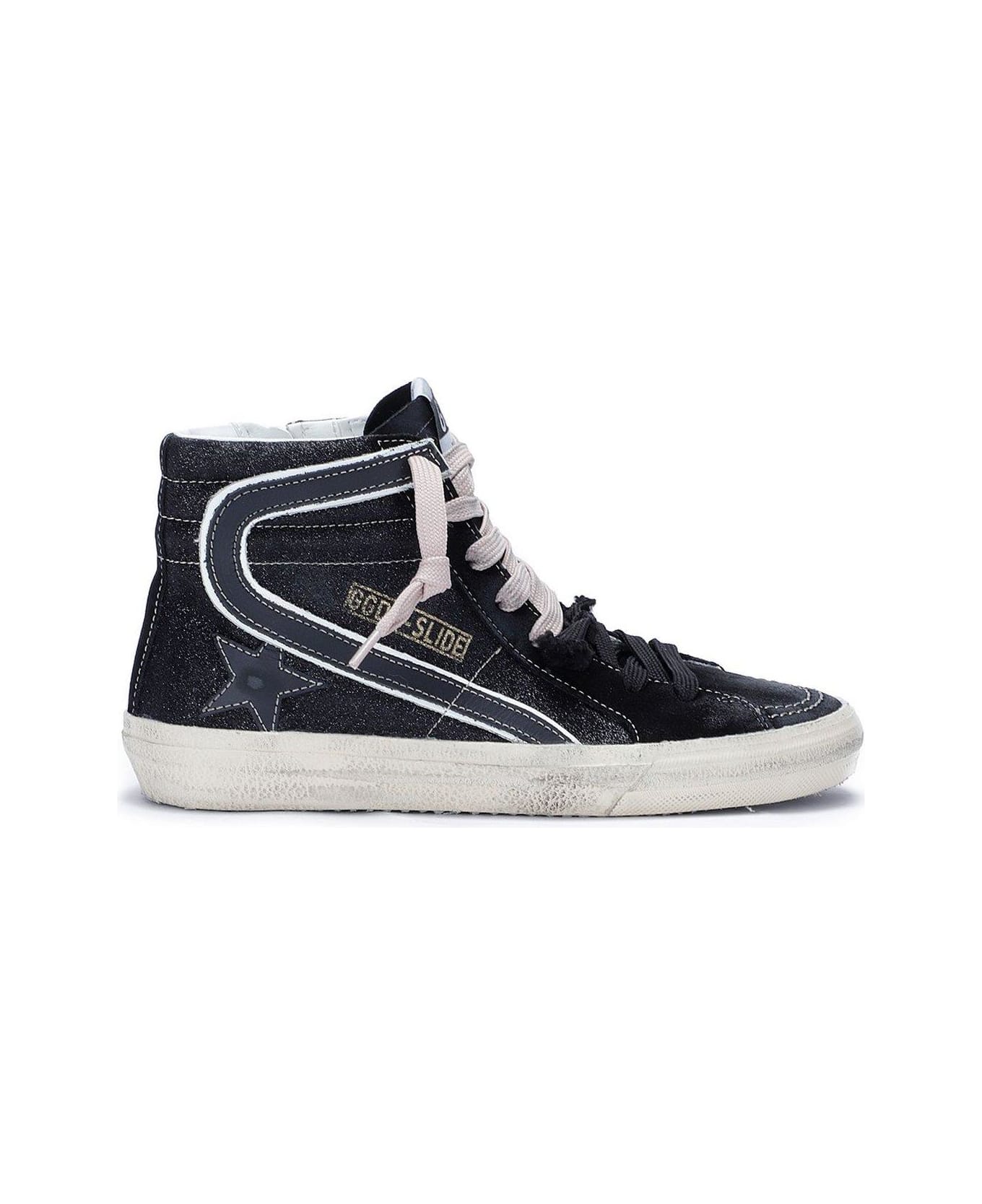 Golden Goose Slide Classic Glittered Sneakers | italist