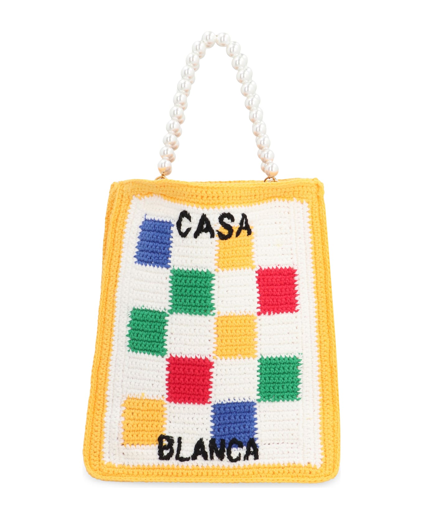 Casablanca Crochet Mini Bag - White