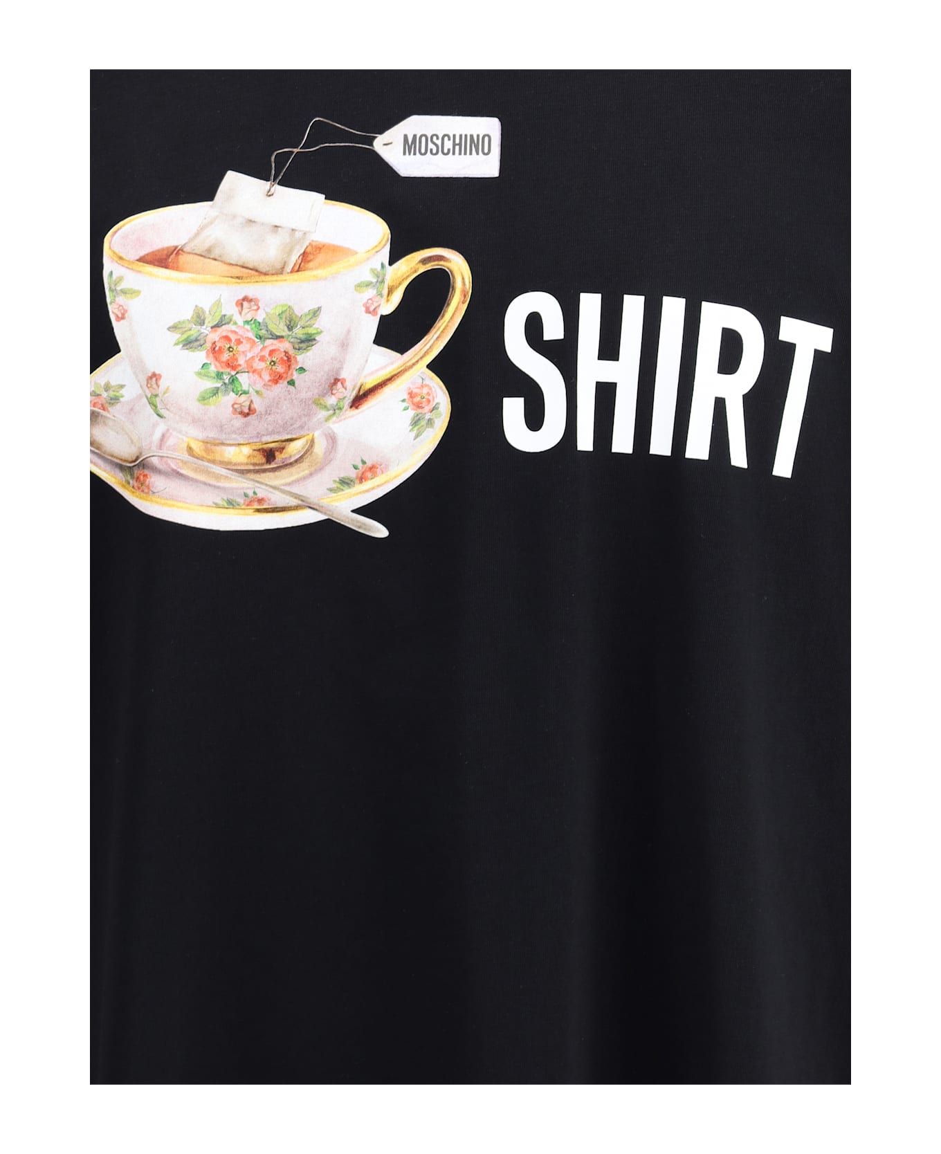 Moschino T-shirt Whit Maxi Print