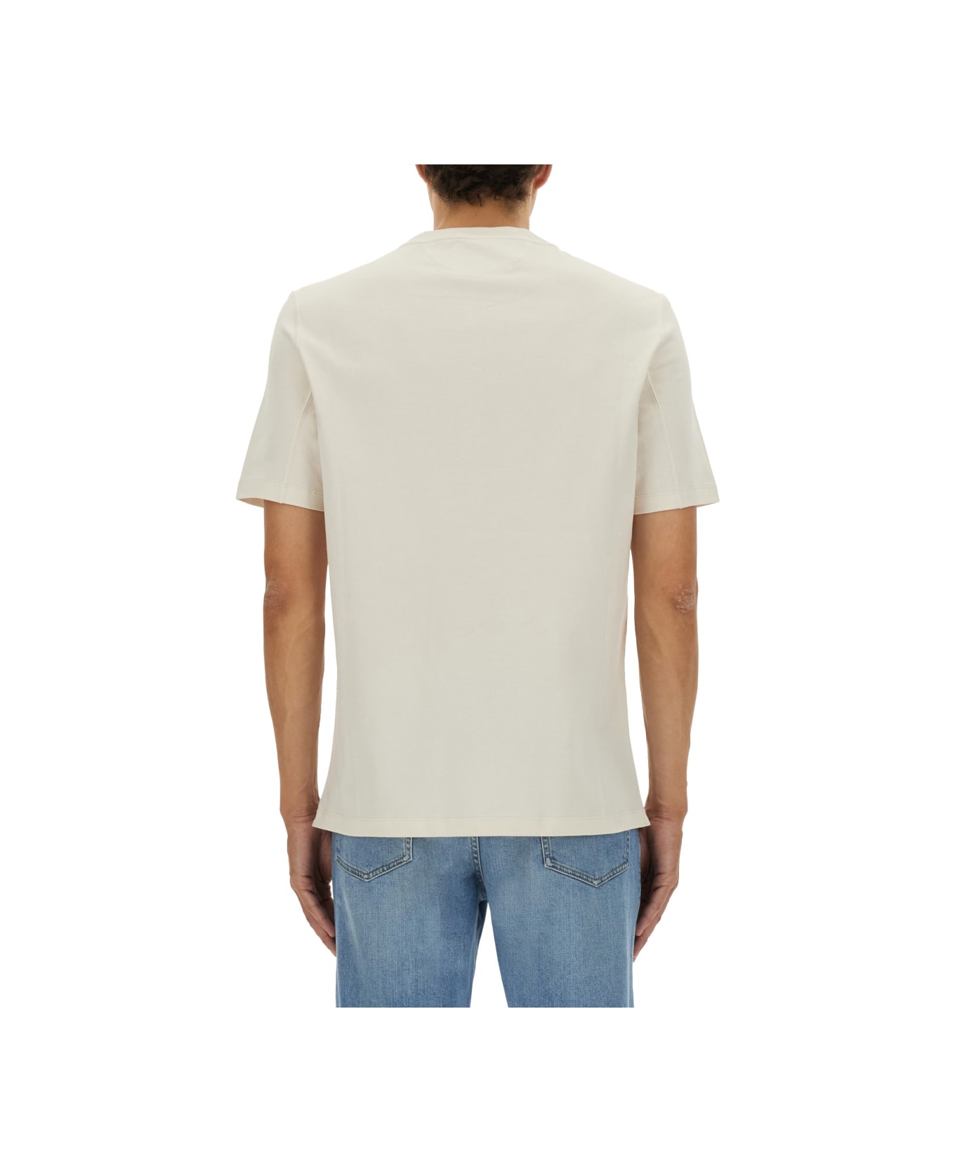 Brunello Cucinelli T-shirt With Logo - IVORY