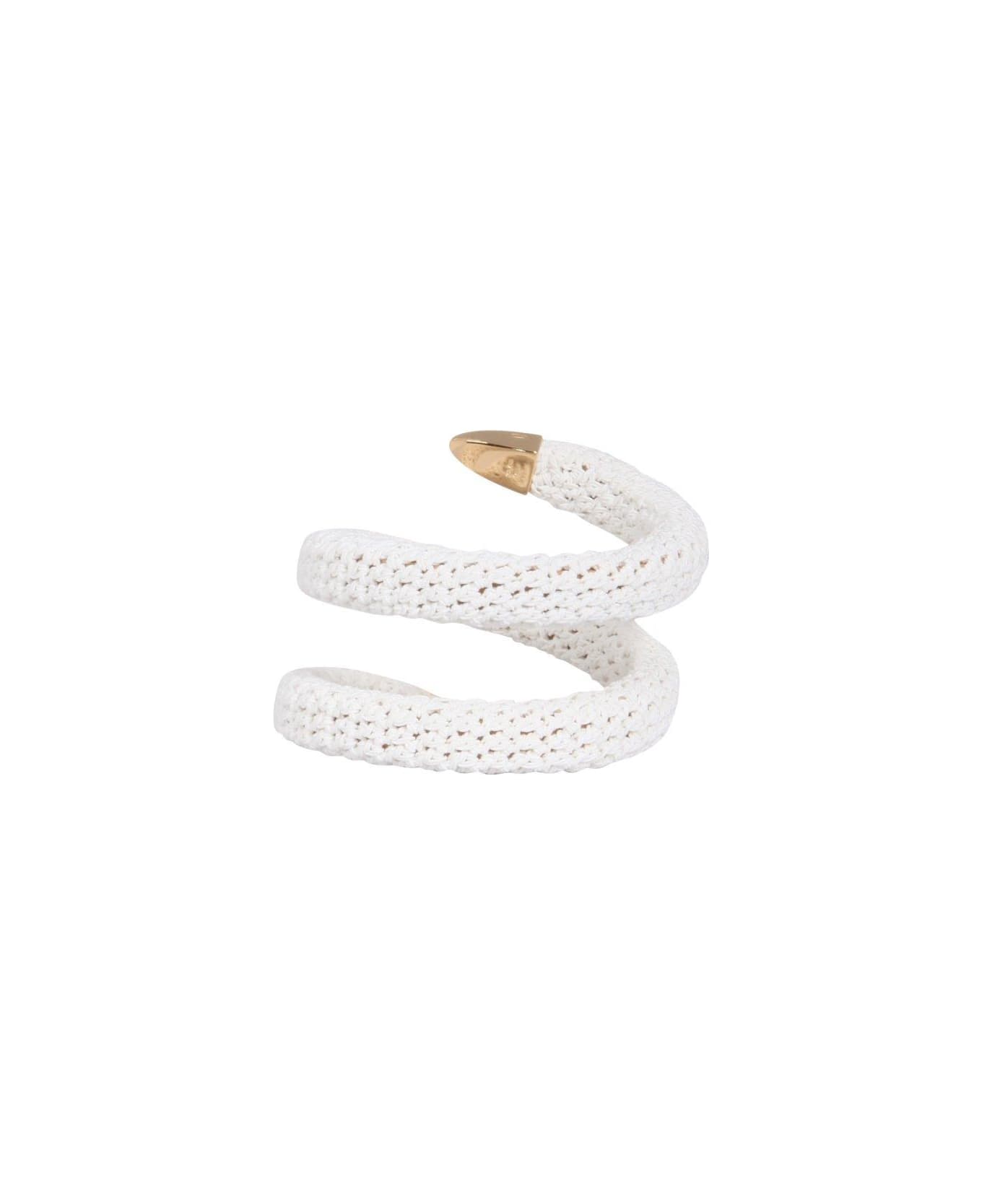 Bottega Veneta Crochet Spiral Bracelet - WHITE ブレスレット
