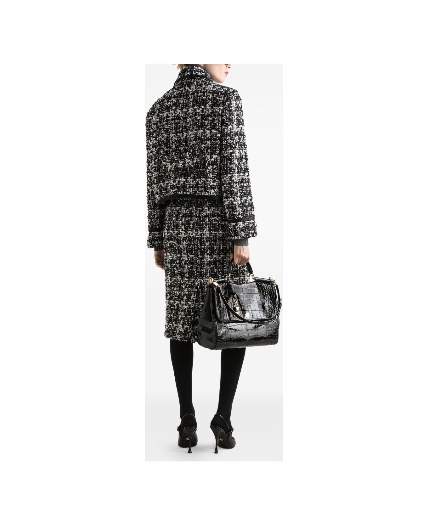 Dolce 
Gabbana Wool Blend Tweed Jacket - Grey