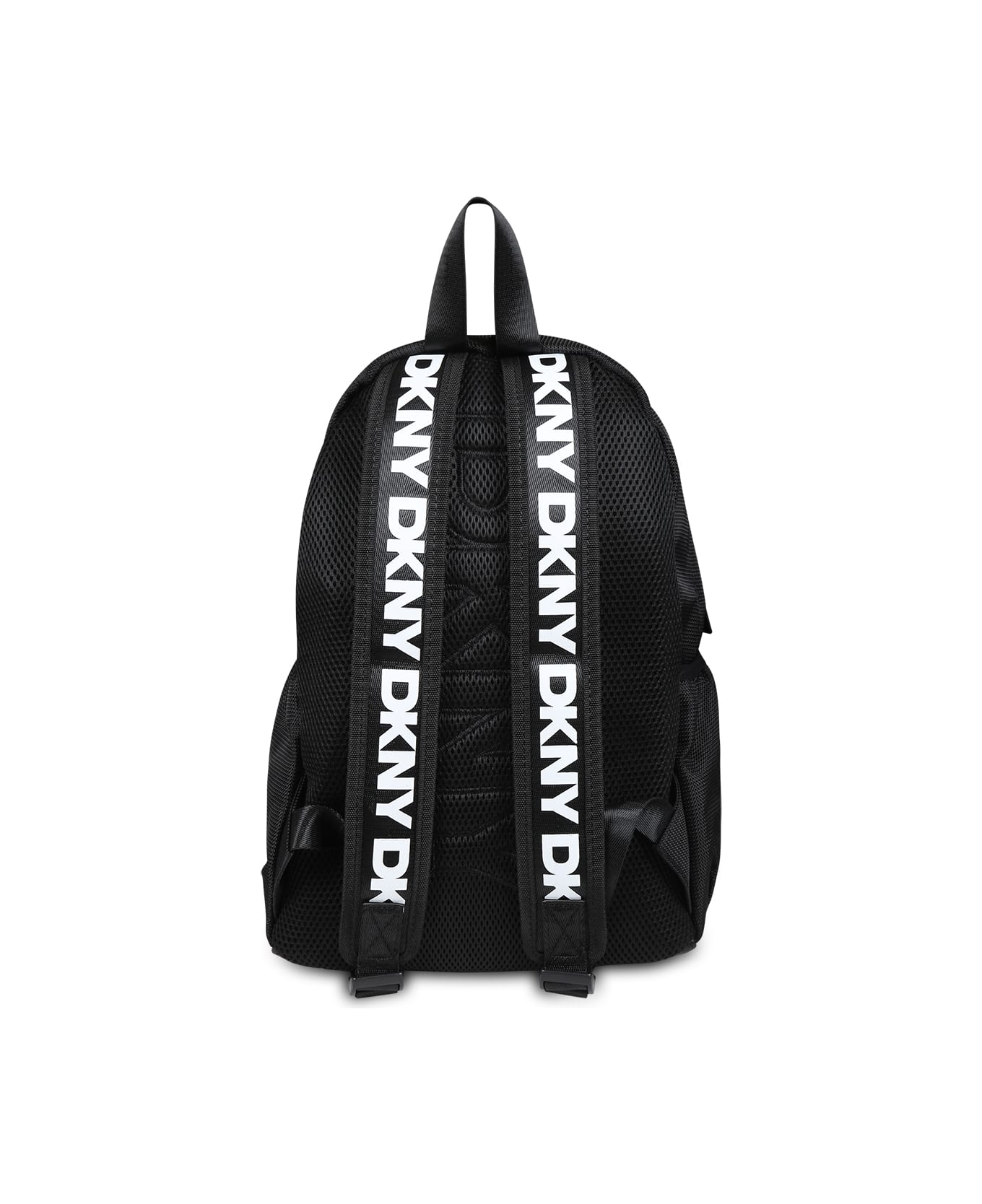 DKNY Black Backpack For Girl With Logo - Black