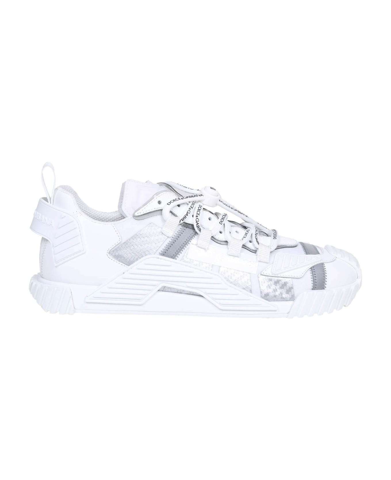 Dolce & Gabbana Sneakers Ns1 In Leather, Mesh And Suede - WHITE