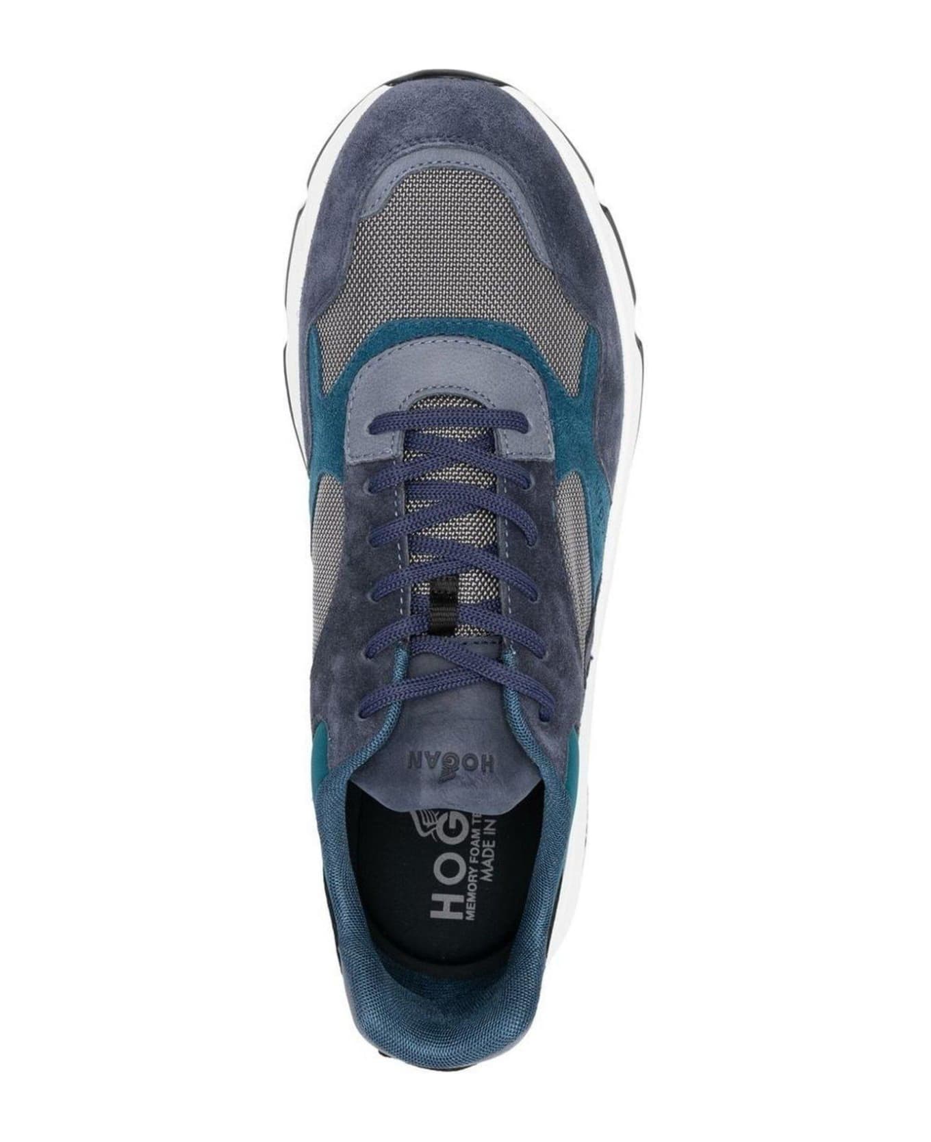 Hogan Panelled Lace-up Sneakers - Blu/grigio スニーカー