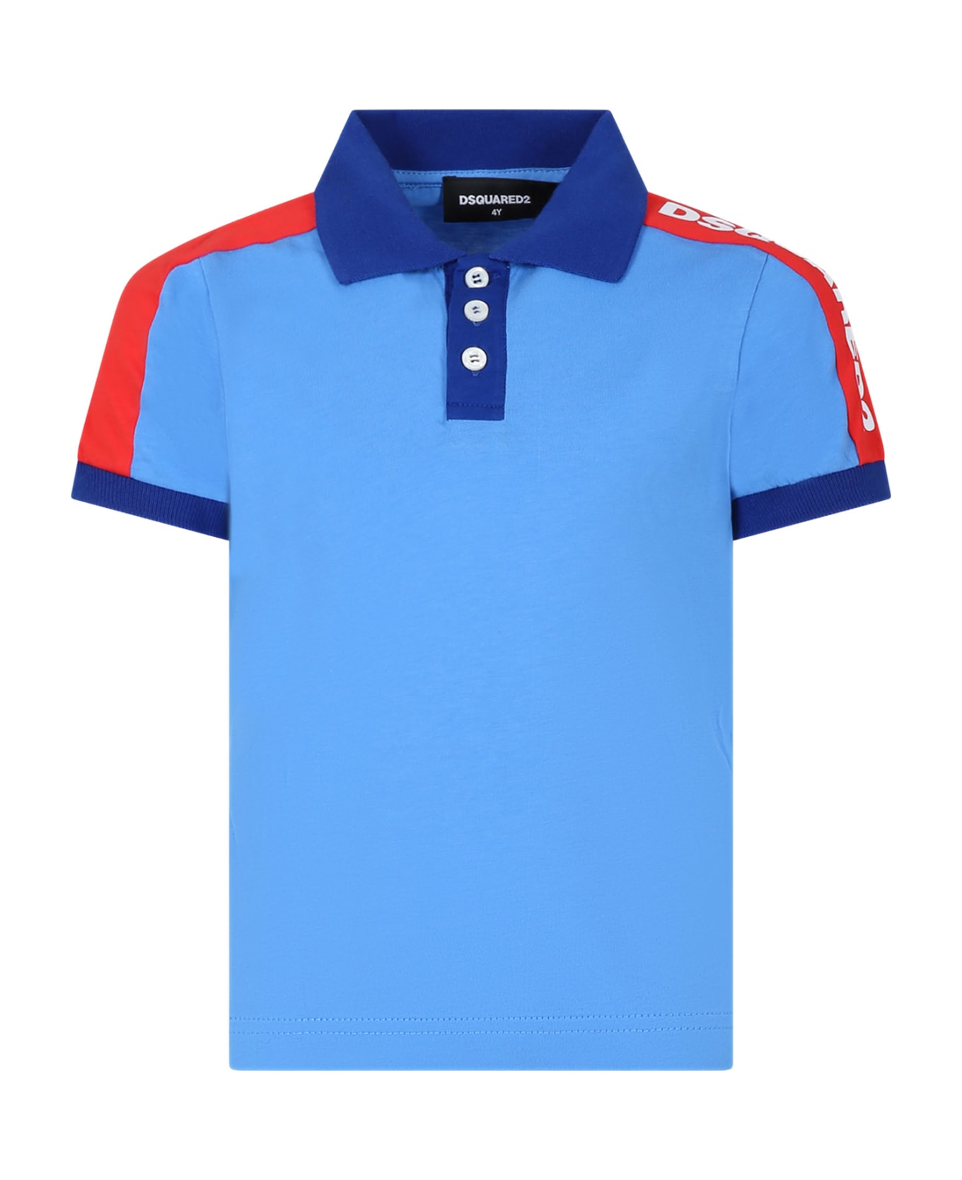 Dsquared2 Light Blue Polo Shirt For Boy - Light Blue Tシャツ＆ポロシャツ