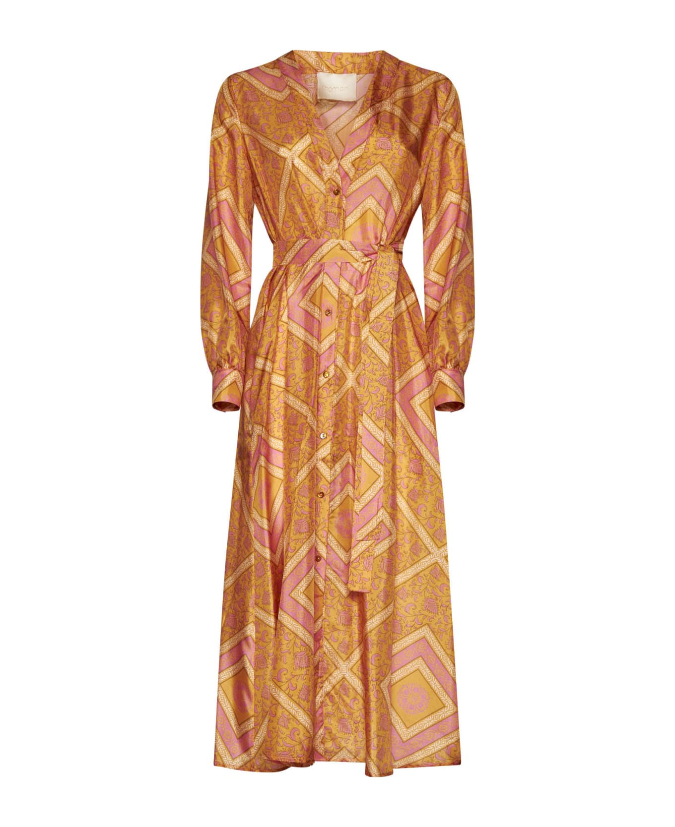 Momonì Dress - Arancio/fucsia