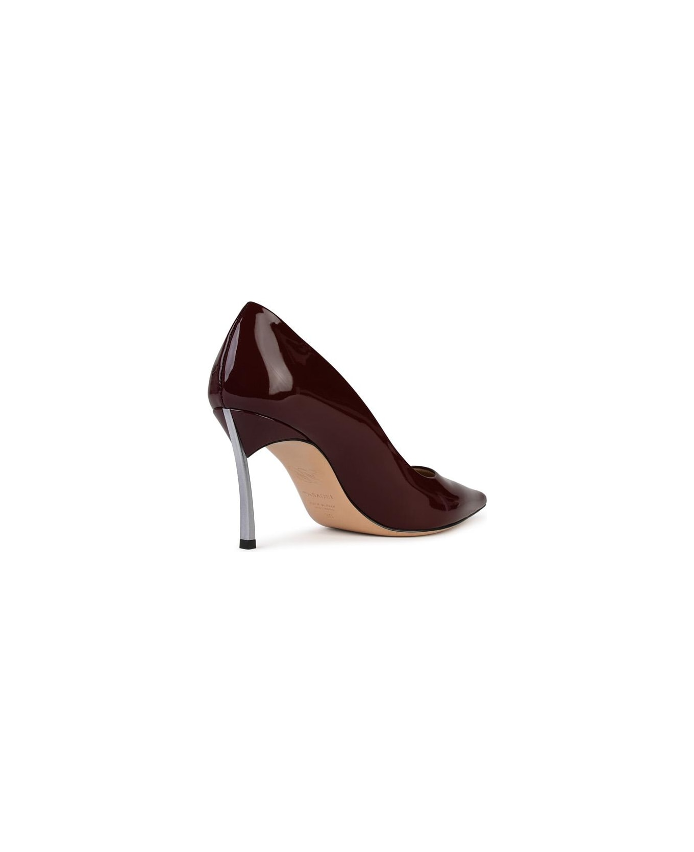 Casadei Superblade' Burgundy Shiny Leather Pumps - Bordeaux