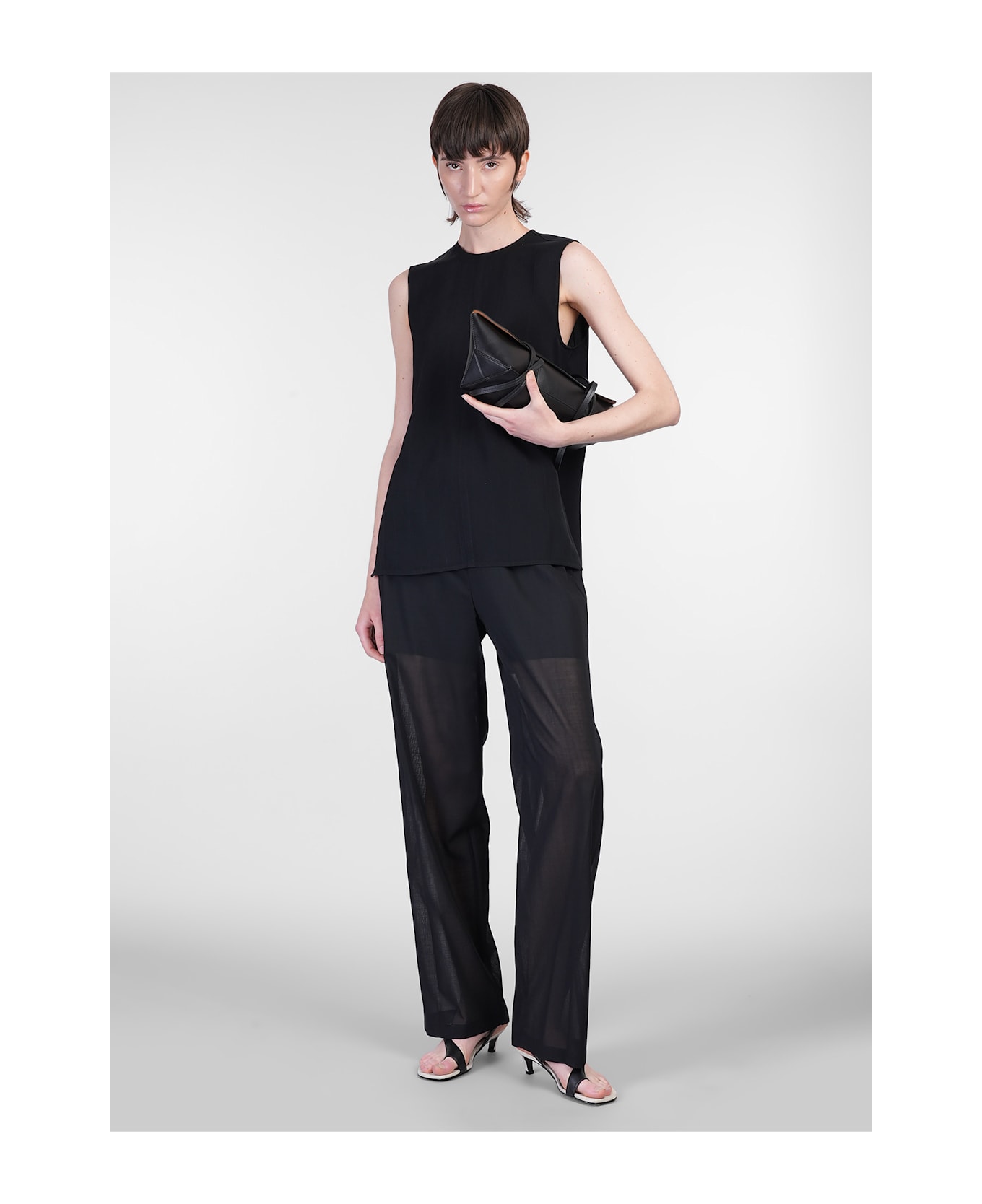 Theory Pants In Black Wool - black