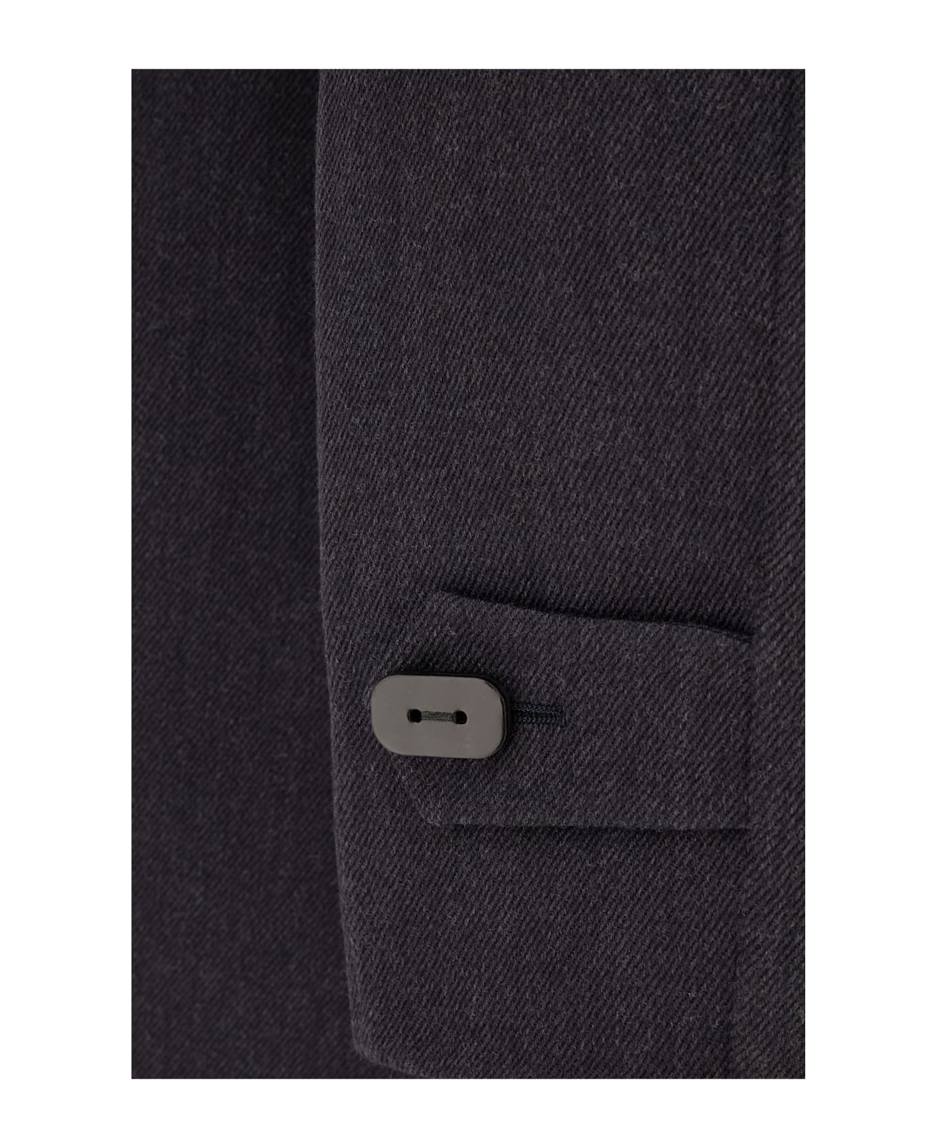 Fendi Dark Grey Wool Blend Coat - INDACO