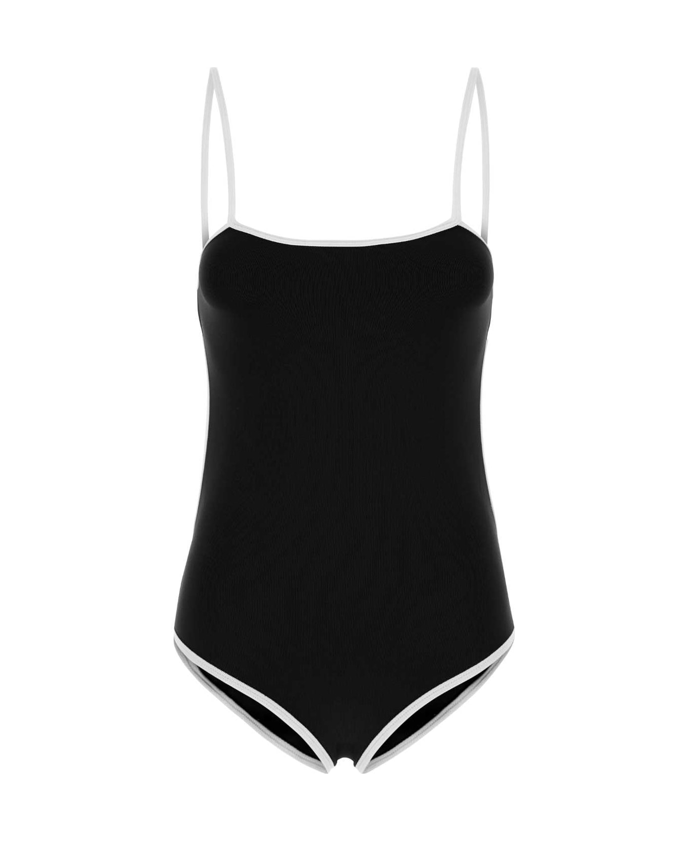 Miu Miu Dark Blue Stretch Nylon Swimsuit - BLUBIANCO