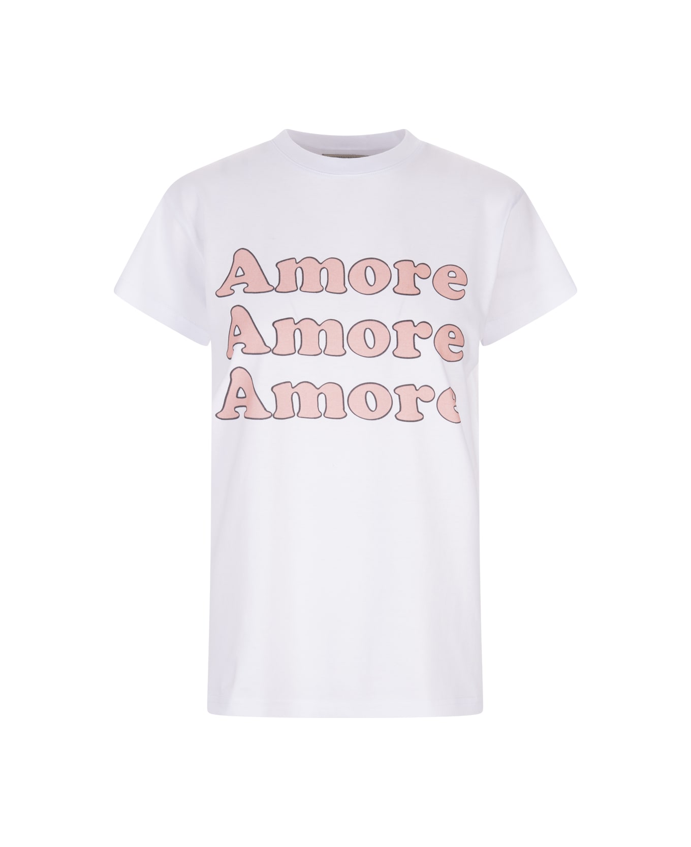 Alessandro Enriquez White T-shirt With Amore Print - White Tシャツ