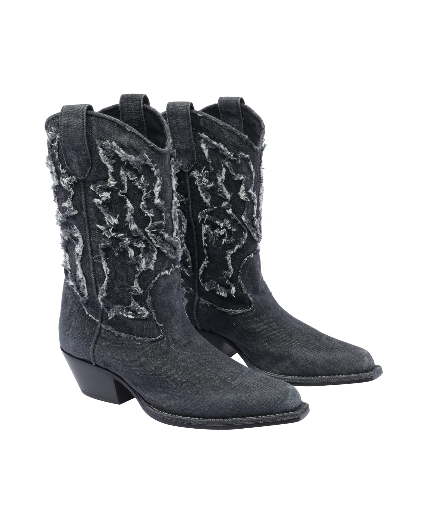 Vic Matié Texan Booties - Black