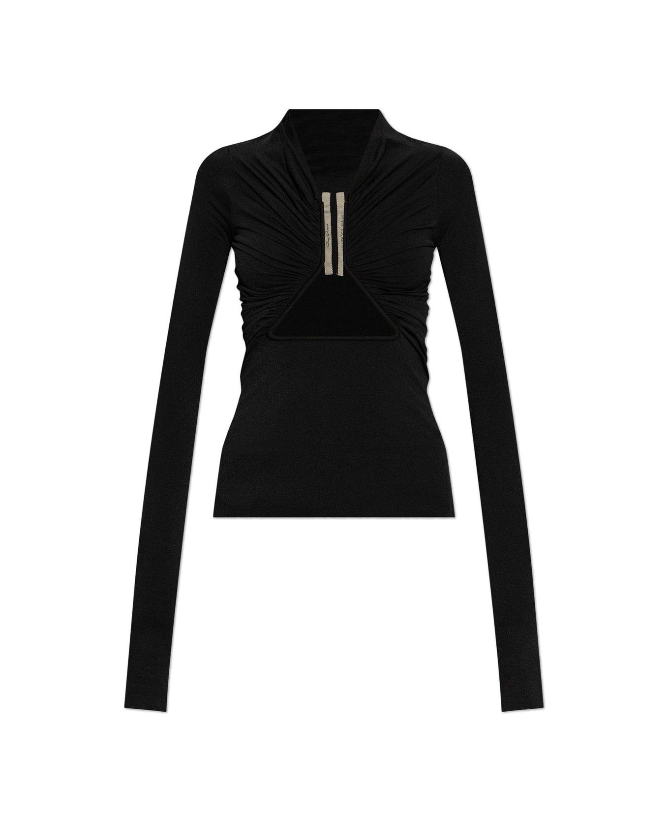 Rick Owens Prong Cropped Top - Black