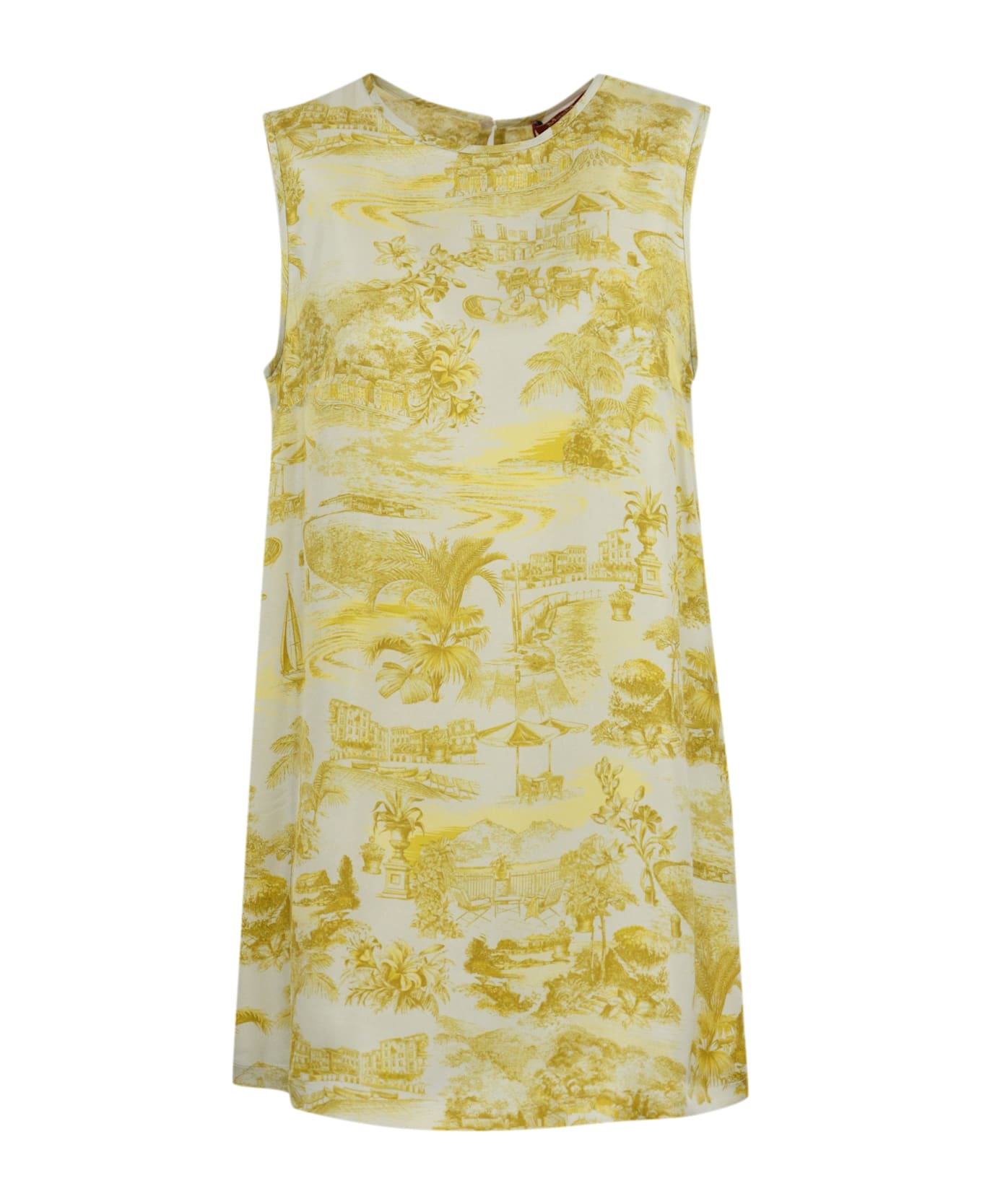 Max Mara Studio Printed Silk Blouse - Grey