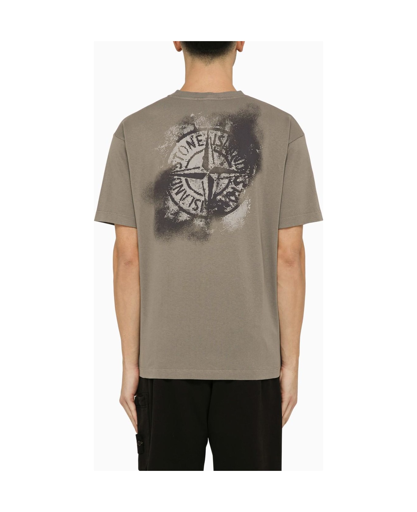 Stone Island T-shirt With Logo Print - GREY