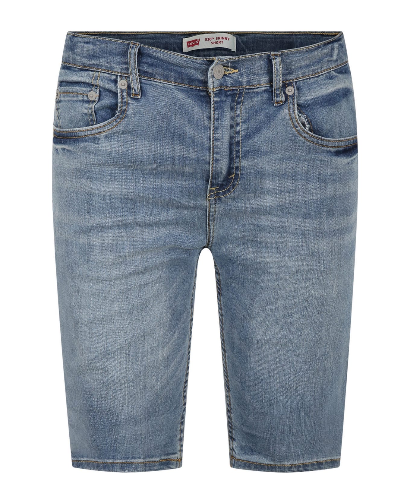 Levi's Blue Shorts For Boy With Logo - Denim