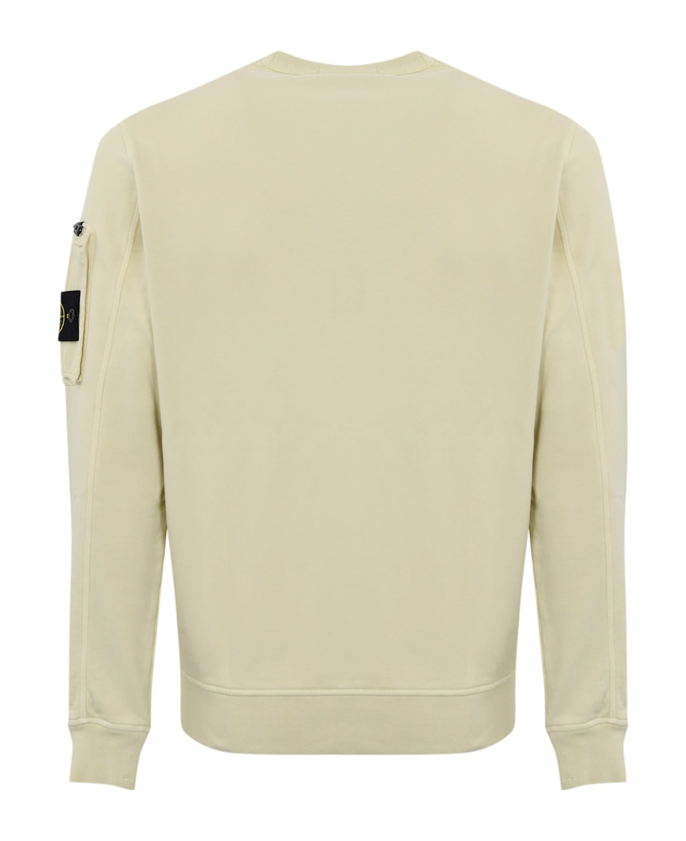 Stone Island Compass Patch Crewneck Sweatshirt - Beige