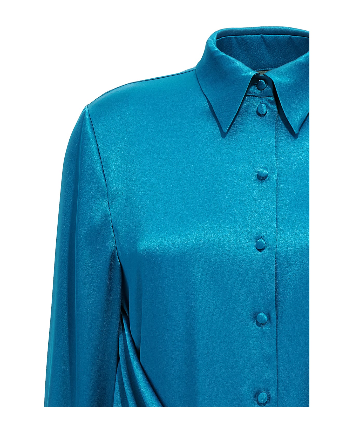 Alberta Ferretti Draped Shirt - Blue
