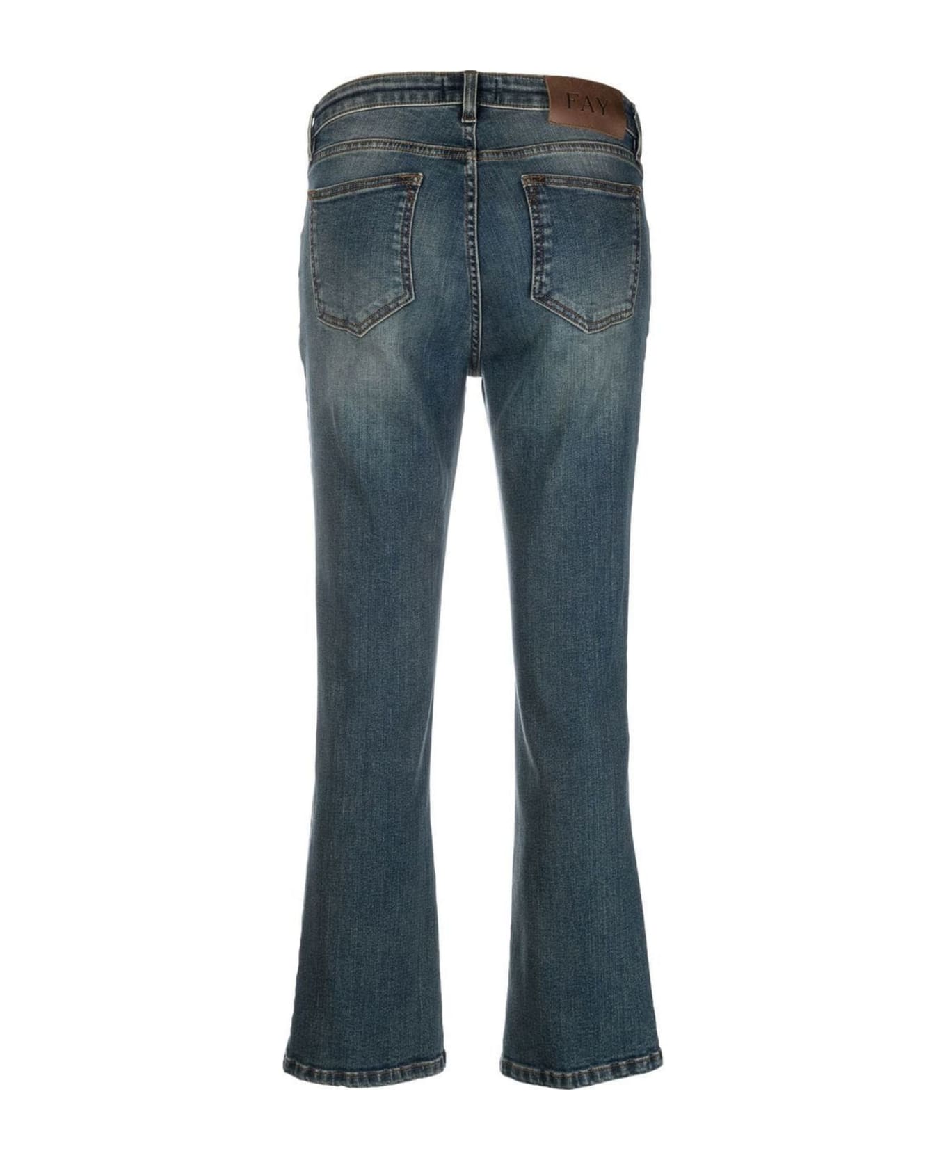 Fay Indigo Cotton Denim Jeans