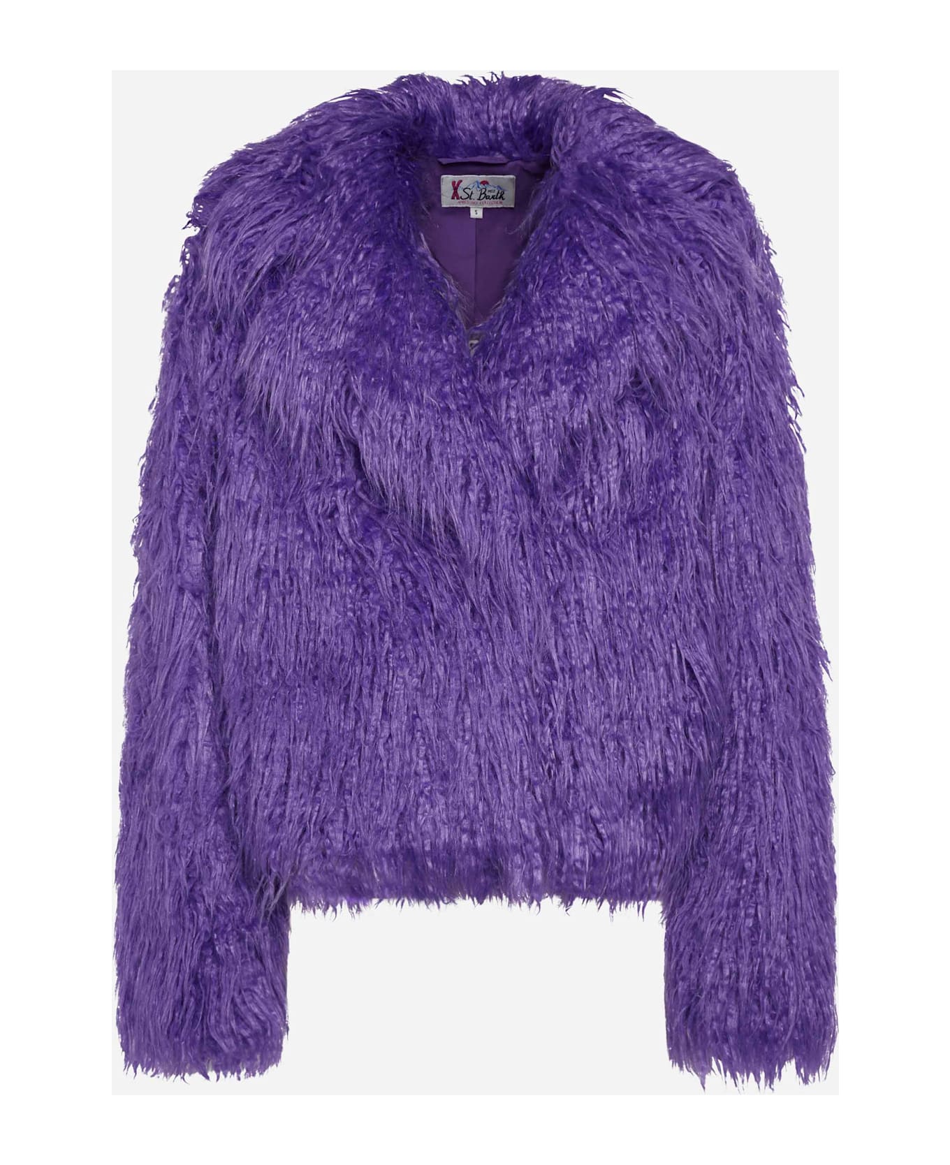MC2 Saint Barth Purple Furry Short Jacket Sully - PINK